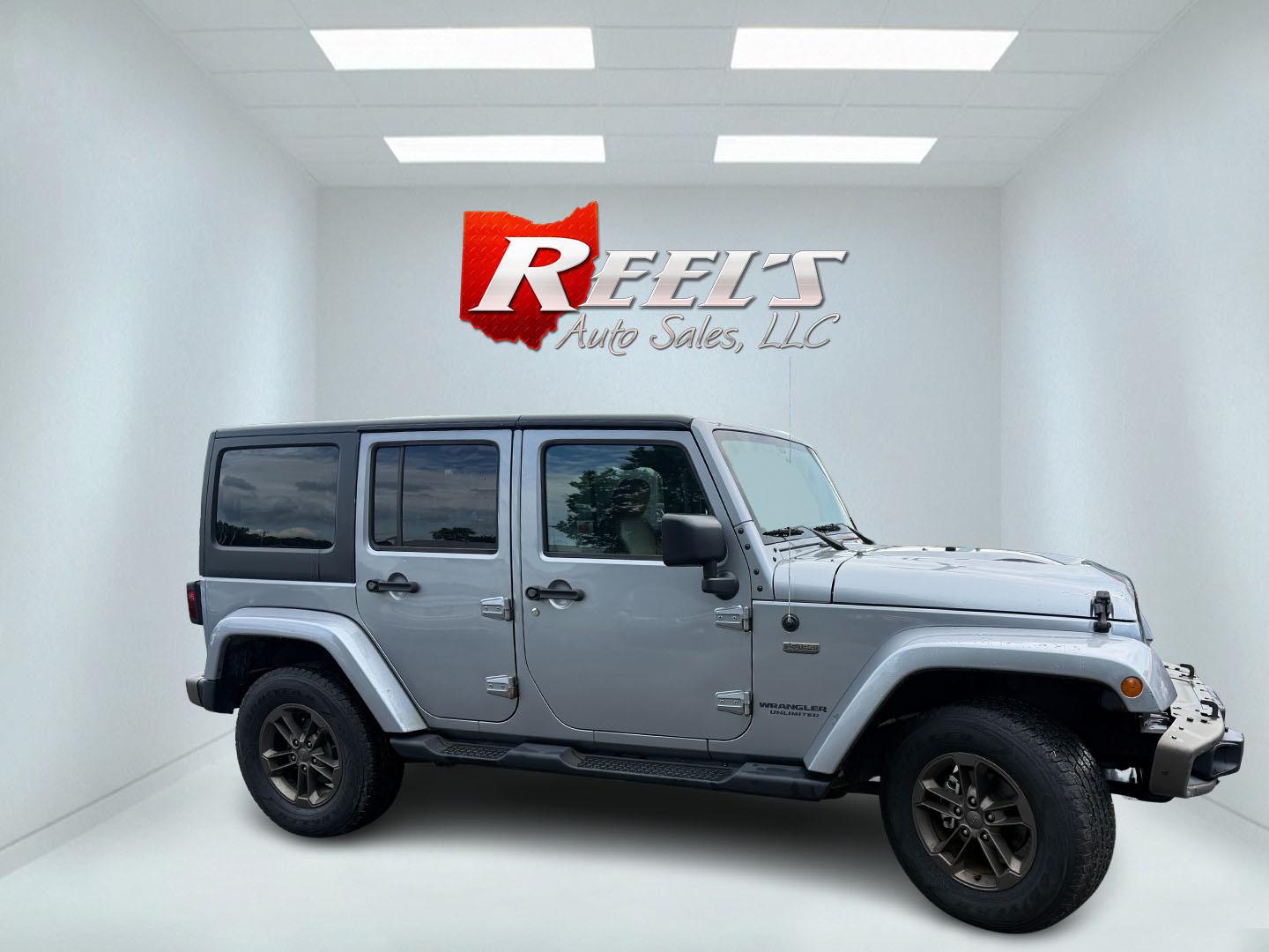 2016 Silver /Brown Jeep Wrangler Unlimited Sahara 4WD (1C4HJWEG5GL) with an 3.6L V6 DOHC 24V engine, Automatic transmission, located at 547 E. Main St., Orwell, OH, 44076, (440) 437-5893, 41.535435, -80.847855 - 2016 Jeep Wrangler Unlimited Sahara 75th Anniversary Edition 4WD – Special Edition with Premium Leather and Trail-Ready Capability! This 2016 Jeep Wrangler Unlimited Sahara 75th Anniversary Edition 4WD is a standout model that celebrates Jeep heritage with exclusive styling and premium upgrades.- Photo#3