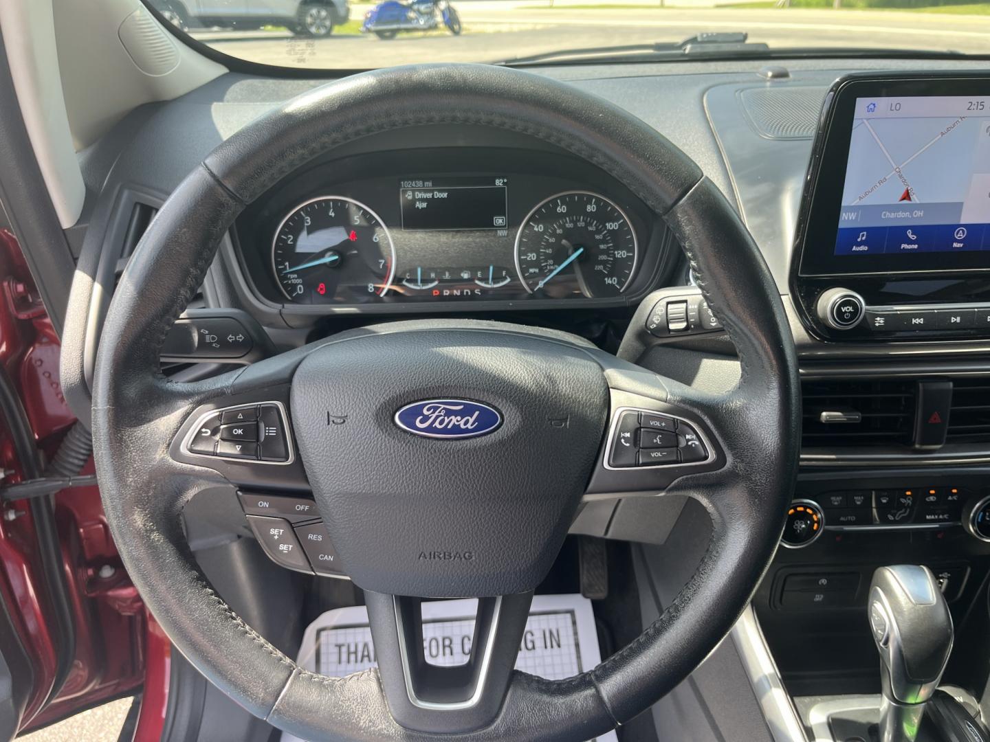 2020 Red /Black Ford EcoSport SE AWD (MAJ6S3GLXLC) with an 2.0L I4 DOHC 16V engine, Automatic transmission, located at 11115 Chardon Rd. , Chardon, OH, 44024, (440) 214-9705, 41.580246, -81.241943 - 2020 Ford EcoSport SE 4WD – Compact, Efficient, and Ready for Daily Adventures! This sharp 2020 Ford EcoSport SE 4WD is a fun, practical, and fuel-efficient small SUV that’s perfect for city driving and weekend getaways. Powered by a responsive 2.0L I4 Duratec engine paired with a smooth 6-spee- Photo#18