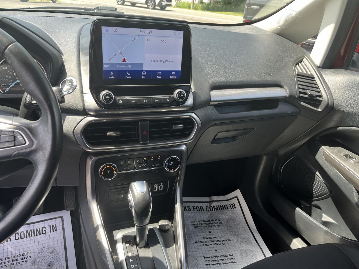 2020 Red /Black Ford EcoSport SE AWD (MAJ6S3GLXLC) with an 2.0L I4 DOHC 16V engine, Automatic transmission, located at 11115 Chardon Rd. , Chardon, OH, 44024, (440) 214-9705, 41.580246, -81.241943 - 2020 Ford EcoSport SE 4WD – Compact, Efficient, and Ready for Daily Adventures! This sharp 2020 Ford EcoSport SE 4WD is a fun, practical, and fuel-efficient small SUV that’s perfect for city driving and weekend getaways. Powered by a responsive 2.0L I4 Duratec engine paired with a smooth 6-spee- Photo#22