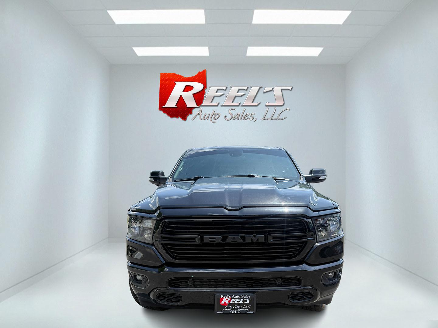 2020 Black /Black RAM 1500 Big Horn Crew Cab SWB 4WD (1C6SRFFT5LN) with an 5.7L V8 OHV 16V engine, Automatic transmission, located at 547 E. Main St., Orwell, OH, 44076, (440) 437-5893, 41.535435, -80.847855 - 2020 Ram 1500 Big Horn Crew Cab 4WD – Night Edition with HEMI Power and Strong Towing Capability! This 2020 Ram 1500 Big Horn Crew Cab 4WD is a sharp, well-equipped full-size truck that blends modern style with real capability. Powered by the legendary 5.7L HEMI V8 engine paired with a smooth 8-s- Photo#1