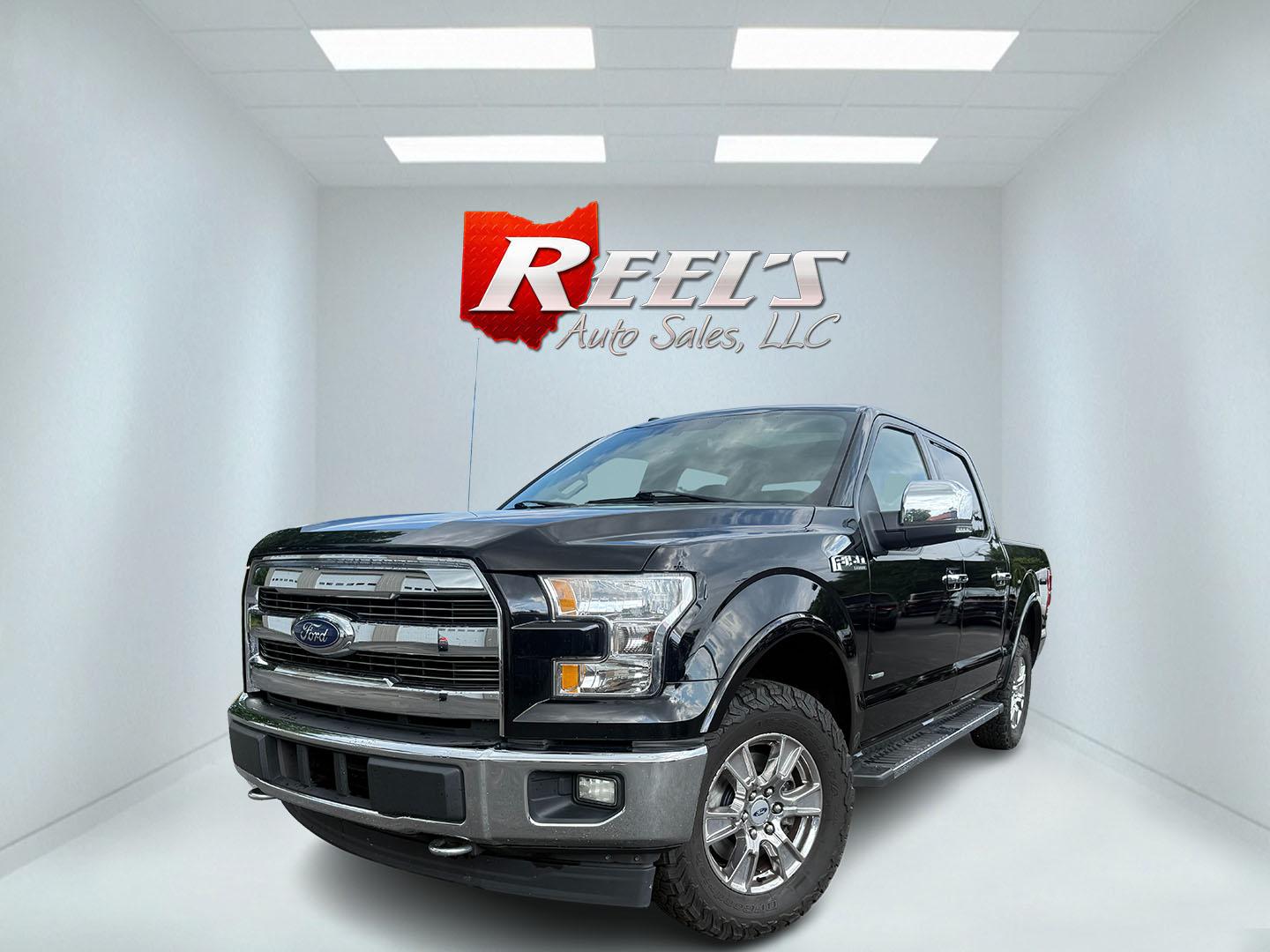 2017 Black /Black Ford F-150 Lariat SuperCrew 5.5-ft. Bed 4WD (1FTEW1EG6HF) with an 3.5L V6 Twin Turbo engine, Automatic transmission, located at 547 E. Main St., Orwell, OH, 44076, (440) 437-5893, 41.535435, -80.847855 - 2017 Ford F-150 Lariat Crew Cab 4WD – Loaded Luxury Truck with Twin-Turbo Power and Massive Towing! This 2017 Ford F-150 Lariat Crew Cab 4WD is a premium, well-equipped full-size truck that offers luxury comfort and serious capability. Powered by the potent 3.5L Twin-Turbo EcoBoost V6 engine pair- Photo#0