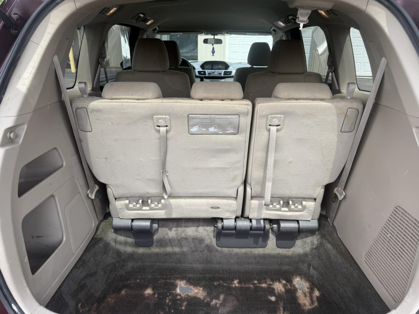 2014 Red /Tan Honda Odyssey LX (5FNRL5H28EB) with an 3.5L V6 SOHC 24V engine, Automatic transmission, located at 547 E. Main St., Orwell, OH, 44076, (440) 437-5893, 41.535435, -80.847855 - 2014 Honda Odyssey LX – Spacious Family Minivan with Fresh Tires and Reliable V6 Power! This 2014 Honda Odyssey LX is a practical and family-friendly minivan that offers generous space and dependable performance. Powered by a smooth 3.5L V6 engine paired with a responsive 6-speed automatic transm- Photo#22