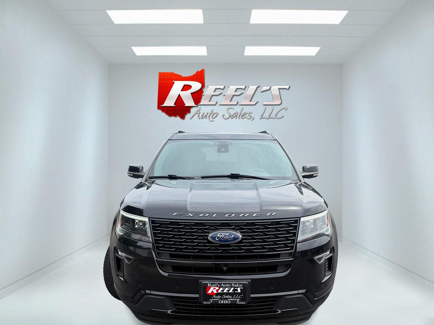 2019 Black /Black Ford Explorer Sport 4WD (1FM5K8GT5KG) with an 3.5L V6 DOHC 24V TWIN TURBO engine, Automatic transmission, located at 547 E. Main St., Orwell, OH, 44076, (440) 437-5893, 41.535435, -80.847855 - 2019 Ford Explorer Sport 4WD – Performance-Oriented 3-Row SUV with Twin-Turbo Power and Premium Features! This 2019 Ford Explorer Sport 4WD is a sporty and capable 3-row SUV that offers strong performance and upscale comfort. Powered by a potent 3.5L Twin-Turbo EcoBoost V6 engine paired with a sm- Photo#1