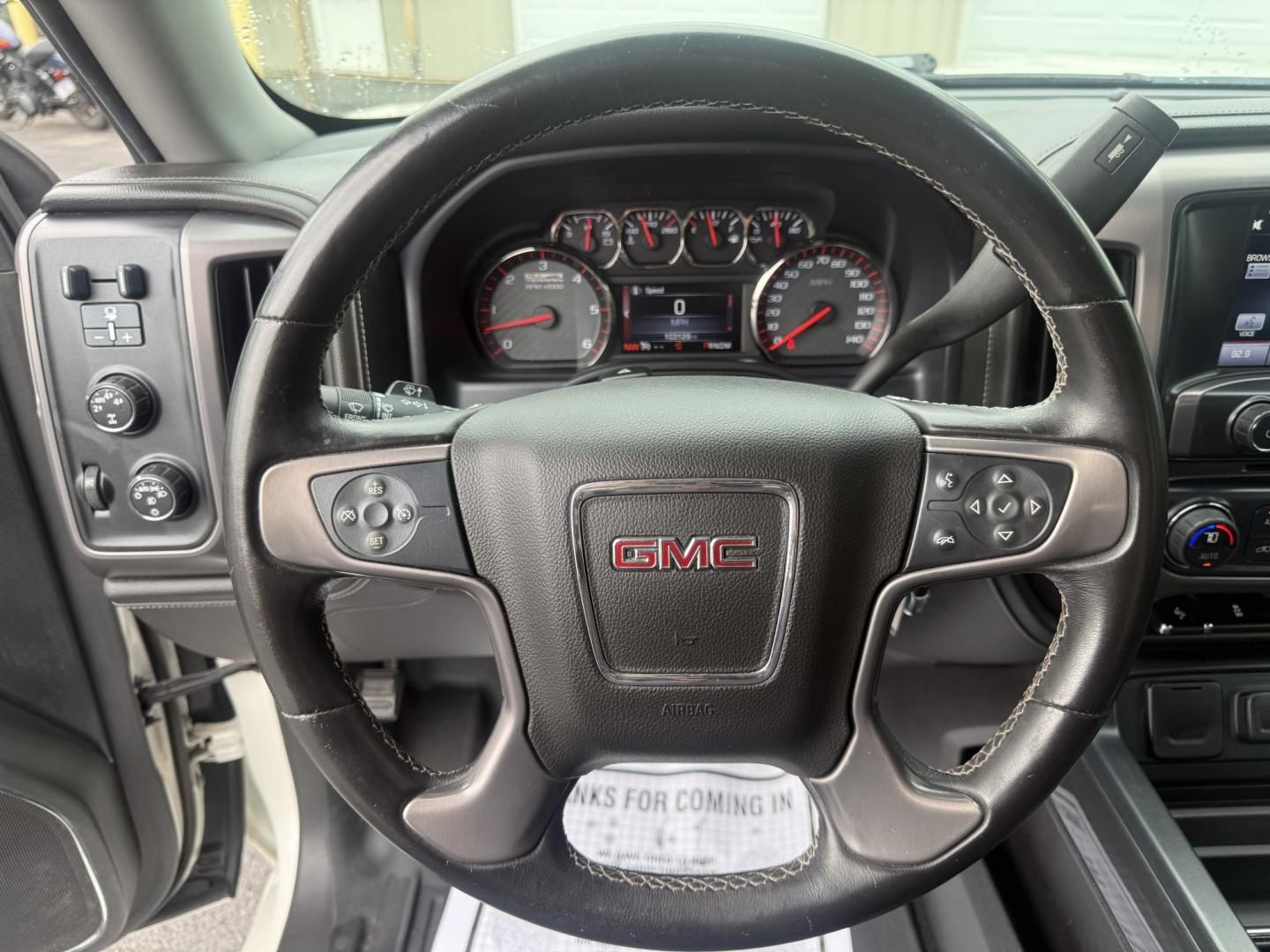 2015 White /Black GMC Sierra 1500 SLE Crew Cab Short Box 4WD (3GTU2UEC0FG) with an 5.3L V8 OHV 16V FFV engine, 6-Speed Automatic transmission, located at 547 E. Main St., Orwell, OH, 44076, (440) 437-5893, 41.535435, -80.847855 - 2015 GMC Sierra 1500 SLE Crew Cab 4WD – Strong V8 Power with Towing Capability and All-Terrain Package! This 2015 GMC Sierra 1500 SLE Crew Cab 4WD is a capable and well-equipped full-size truck that’s ready for work or weekend adventures. Powered by a strong 5.3L EcoTec3 V8 engine with flex fue- Photo#14