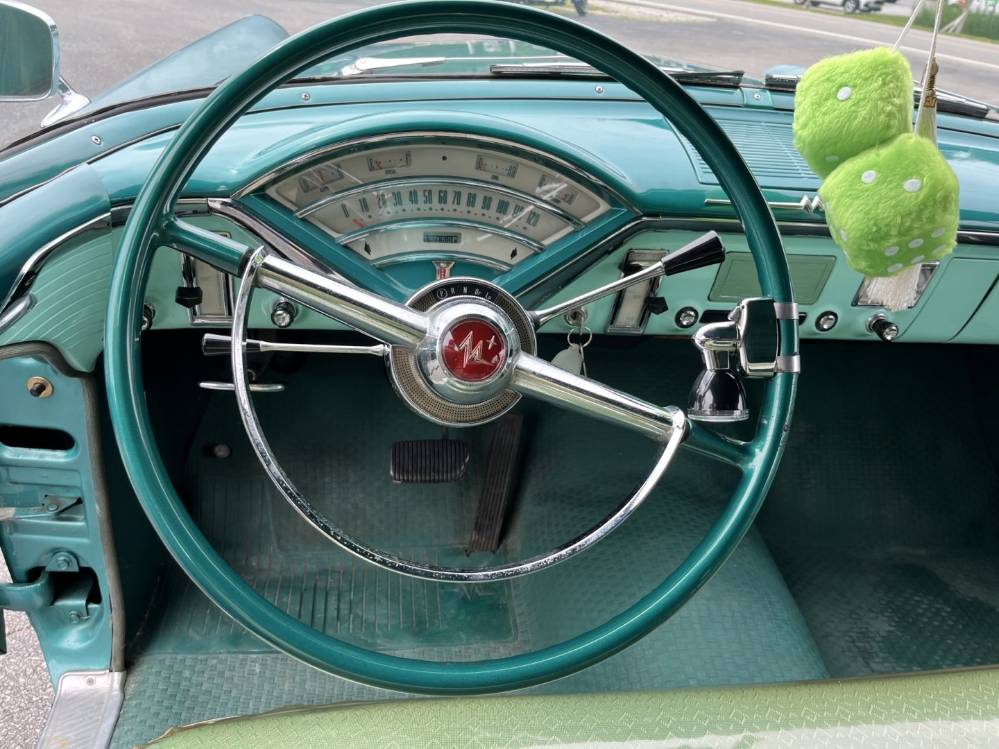 1955 Green /Green Mecury Custom Sedan (55WA49015M) , Automatc transmission, located at 11115 Chardon Rd. , Chardon, OH, 44024, (440) 214-9705, 41.580246, -81.241943- Photo#12