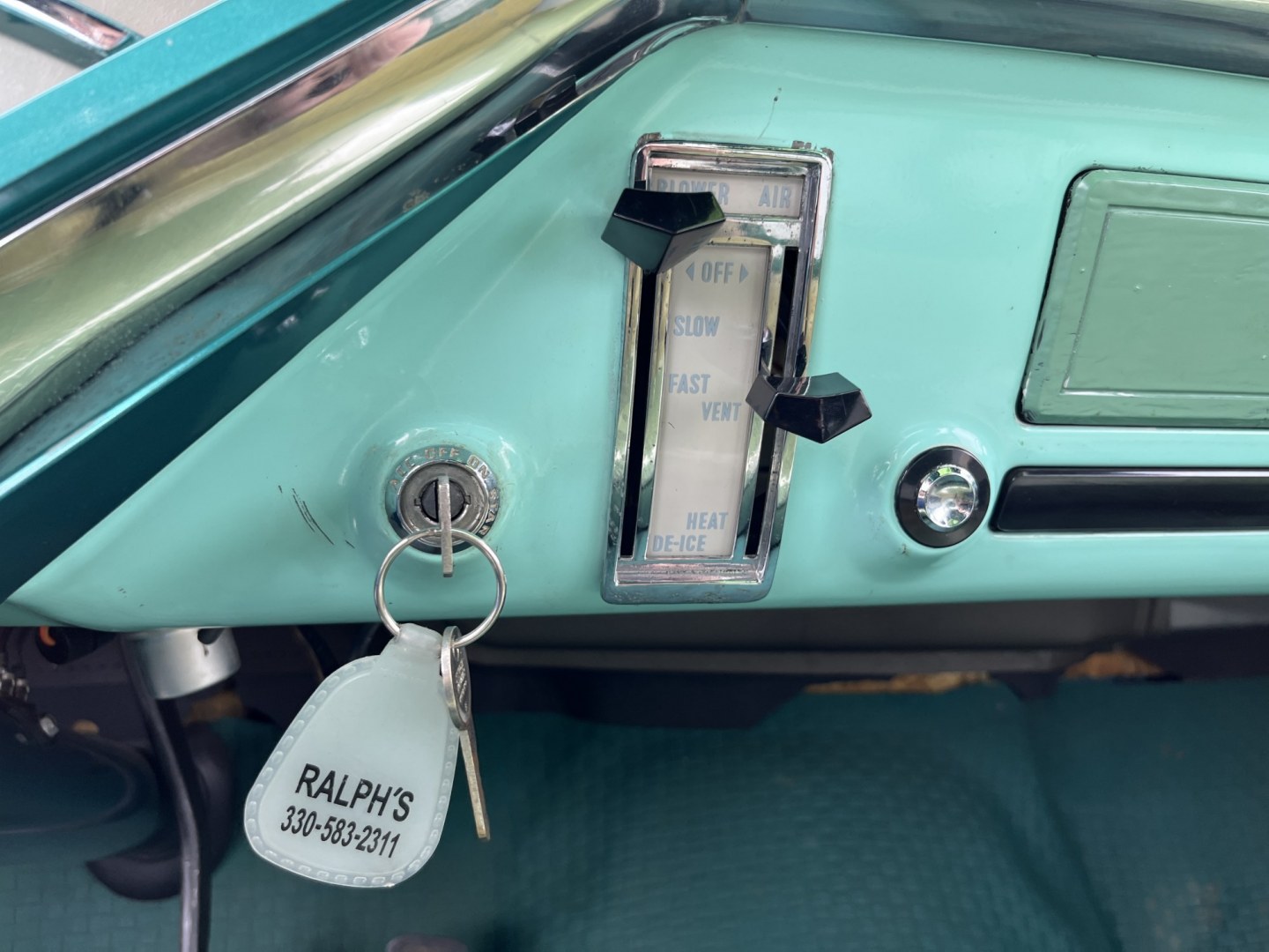 1955 Green /Green Mecury Custom Sedan (55WA49015M) , Automatc transmission, located at 11115 Chardon Rd. , Chardon, OH, 44024, (440) 214-9705, 41.580246, -81.241943- Photo#14
