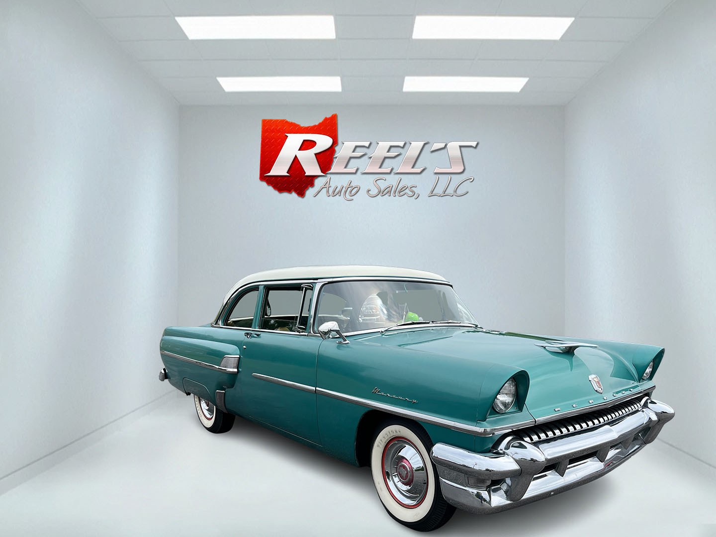 1955 Green /Green Mecury Custom Sedan (55WA49015M) , Automatc transmission, located at 11115 Chardon Rd. , Chardon, OH, 44024, (440) 214-9705, 41.580246, -81.241943- Photo#2