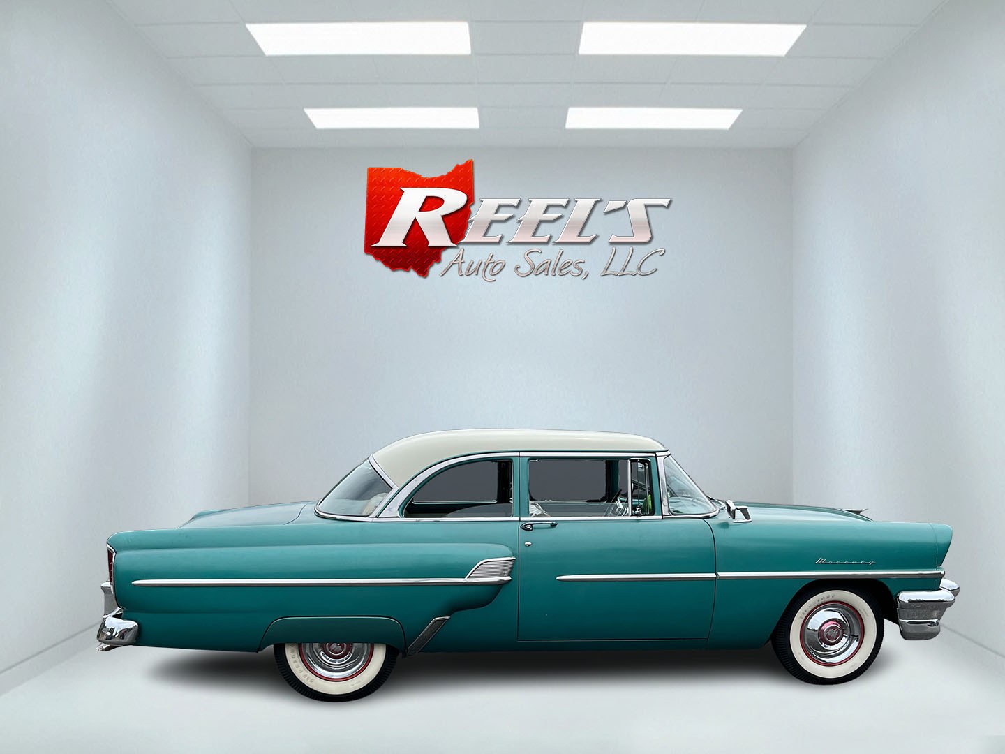 1955 Green /Green Mecury Custom Sedan (55WA49015M) , Automatc transmission, located at 11115 Chardon Rd. , Chardon, OH, 44024, (440) 214-9705, 41.580246, -81.241943- Photo#4