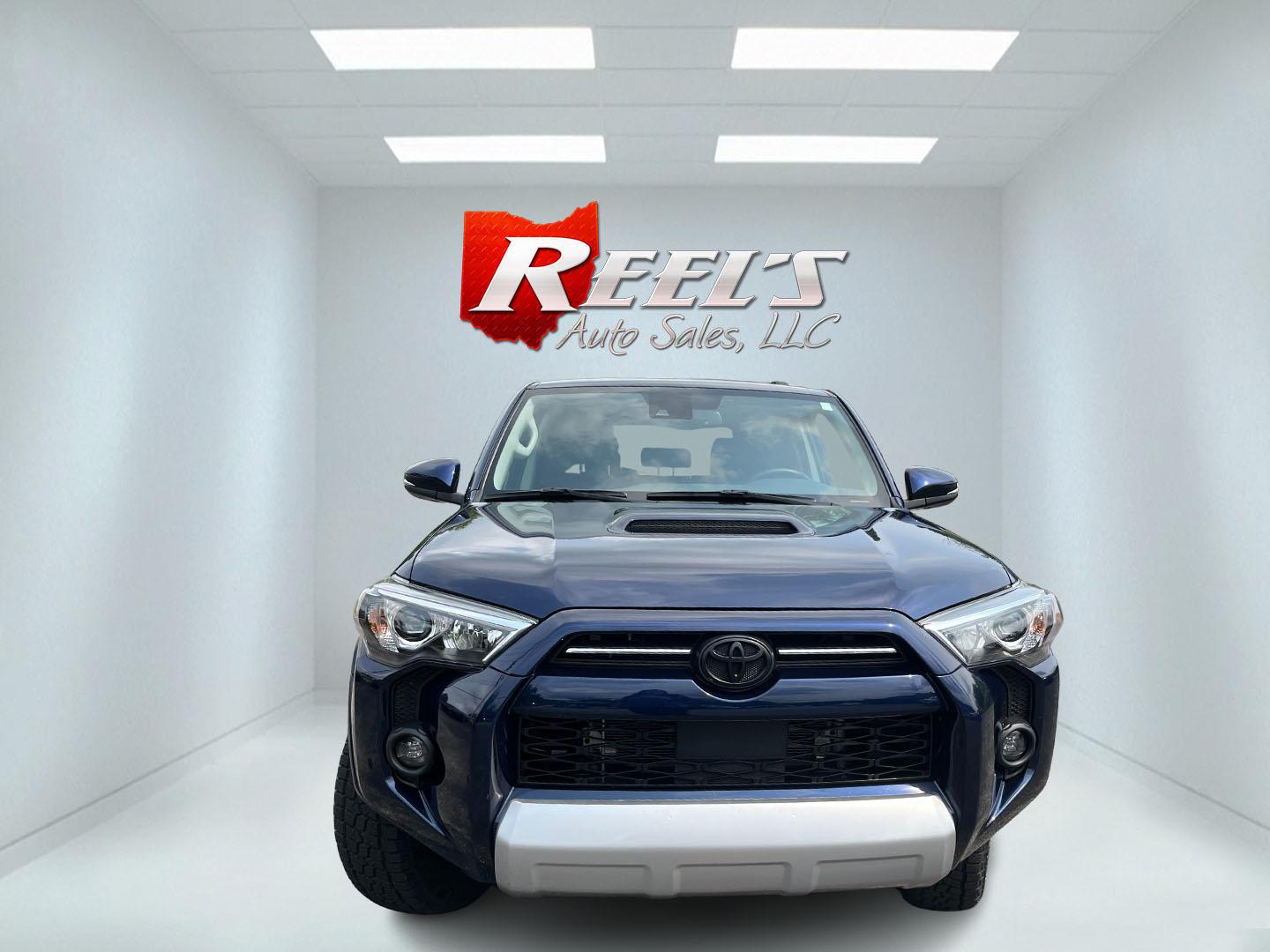 2021 Blue /Black Toyota 4Runner TRD Off-road Premium 4WD (JTERU5JR0M5) with an 4.0L V6 DOHC 24V engine, Automatic transmission, located at 11115 Chardon Rd. , Chardon, OH, 44024, (440) 214-9705, 41.580246, -81.241943- Photo#2