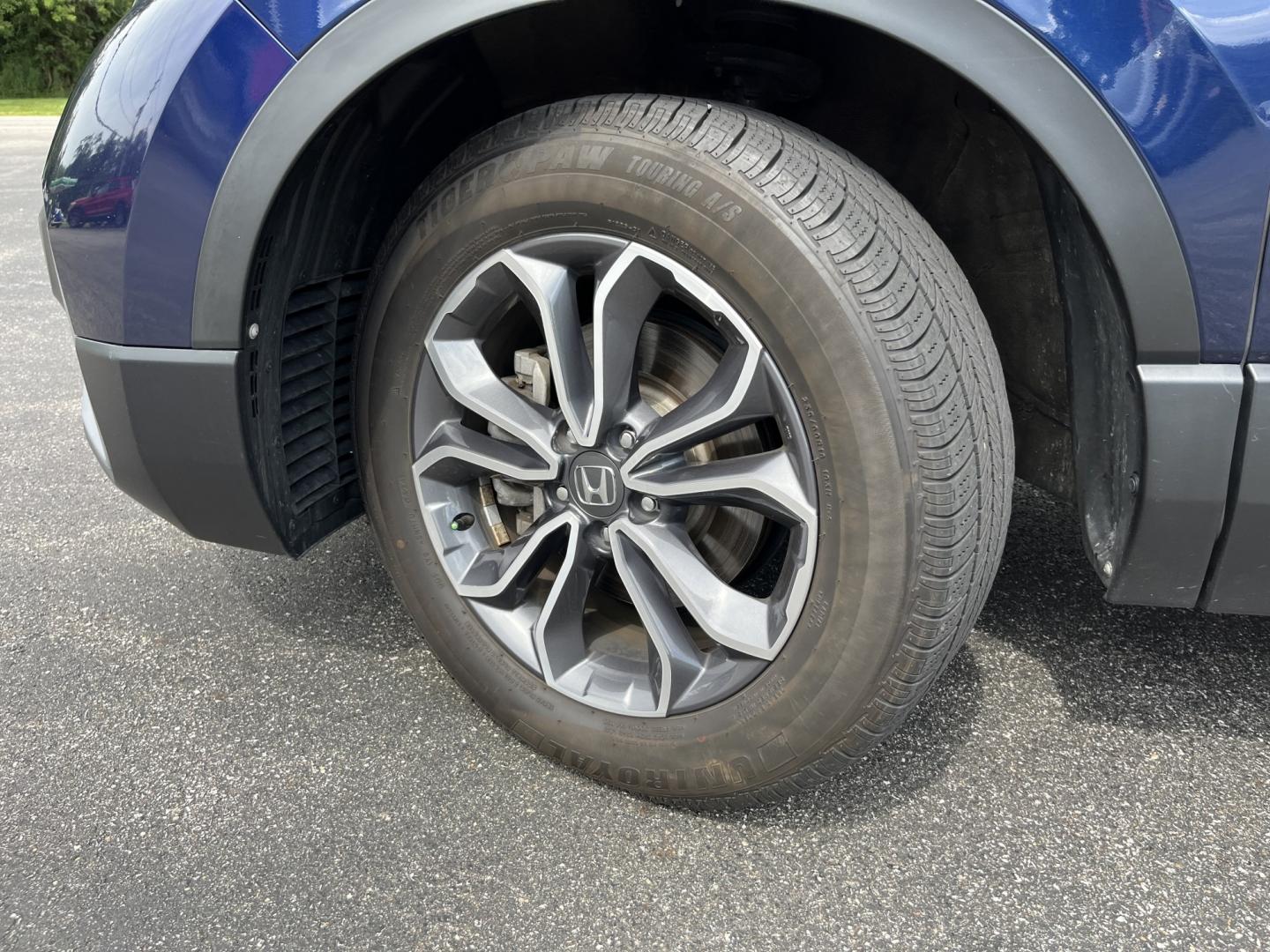 2022 Blue Honda CR-V Hybrid EX-L (5J6RT6H84NL) with an 2.0L I4 DOHC 16V HYBRID engine, Automatic transmission, located at 11115 Chardon Rd. , Chardon, OH, 44024, (440) 214-9705, 41.580246, -81.241943- Photo#12