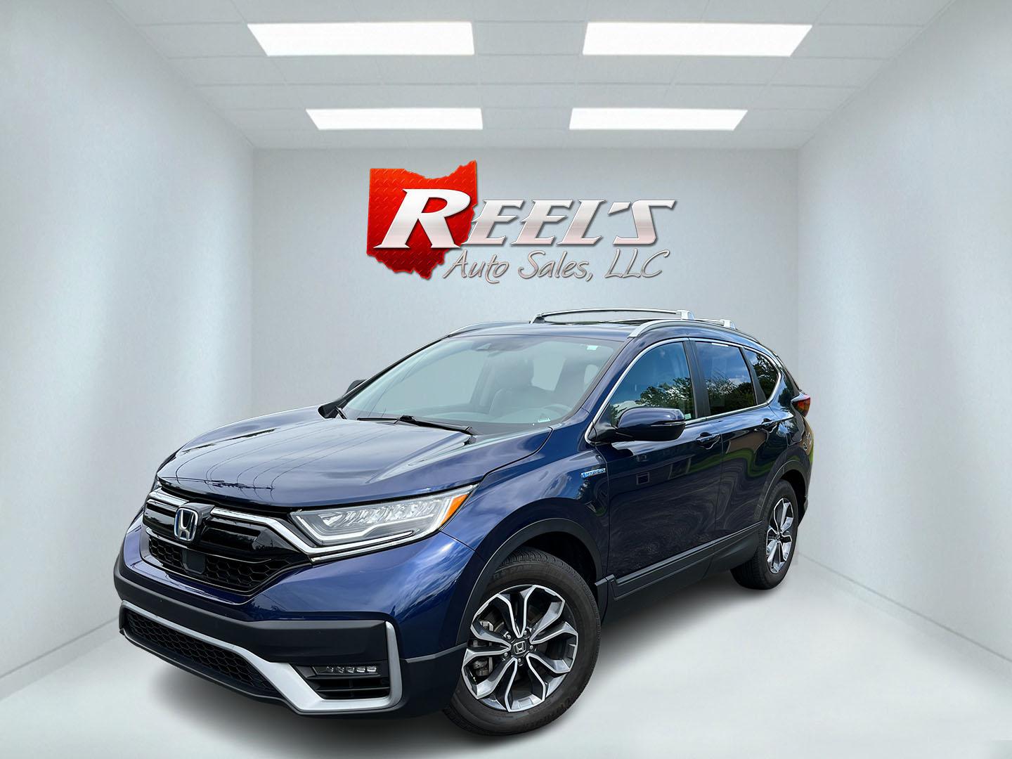 2022 Blue Honda CR-V Hybrid EX-L (5J6RT6H84NL) with an 2.0L I4 DOHC 16V HYBRID engine, Automatic transmission, located at 11115 Chardon Rd. , Chardon, OH, 44024, (440) 214-9705, 41.580246, -81.241943- Photo#0