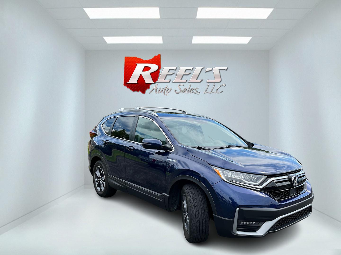 2022 Blue Honda CR-V Hybrid EX-L (5J6RT6H84NL) with an 2.0L I4 DOHC 16V HYBRID engine, Automatic transmission, located at 11115 Chardon Rd. , Chardon, OH, 44024, (440) 214-9705, 41.580246, -81.241943- Photo#2