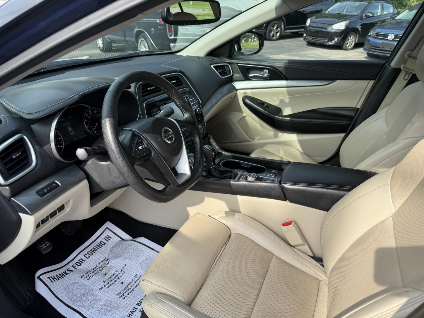 2016 Blue /Tan Nissan Maxima 3.5 SV (1N4AA6AP6GC) with an 3.5L V6 DOHC 24V engine, Automatic transmission, located at 547 E. Main St., Orwell, OH, 44076, (440) 437-5893, 41.535435, -80.847855 - 2016 Nissan Maxima SV – A Sporty Sedan with Strong Power and Everyday Comfort If you want a midsize sedan that still feels energetic, this 2016 Nissan Maxima SV is a compelling choice. The 3.5L V6 produces 300 horsepower and can move from 0-60 in 5.8 seconds, while Sport Mode sharpens the respons- Photo#8