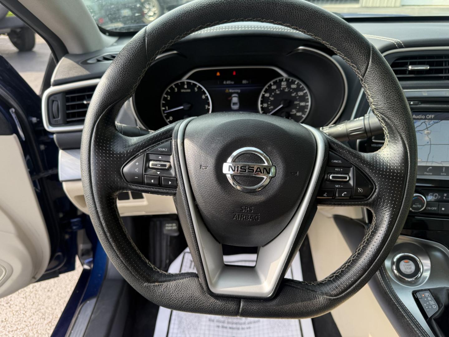 2016 Blue /Tan Nissan Maxima 3.5 SV (1N4AA6AP6GC) with an 3.5L V6 DOHC 24V engine, Automatic transmission, located at 547 E. Main St., Orwell, OH, 44076, (440) 437-5893, 41.535435, -80.847855 - 2016 Nissan Maxima SV – A Sporty Sedan with Strong Power and Everyday Comfort If you want a midsize sedan that still feels energetic, this 2016 Nissan Maxima SV is a compelling choice. The 3.5L V6 produces 300 horsepower and can move from 0-60 in 5.8 seconds, while Sport Mode sharpens the respons- Photo#14