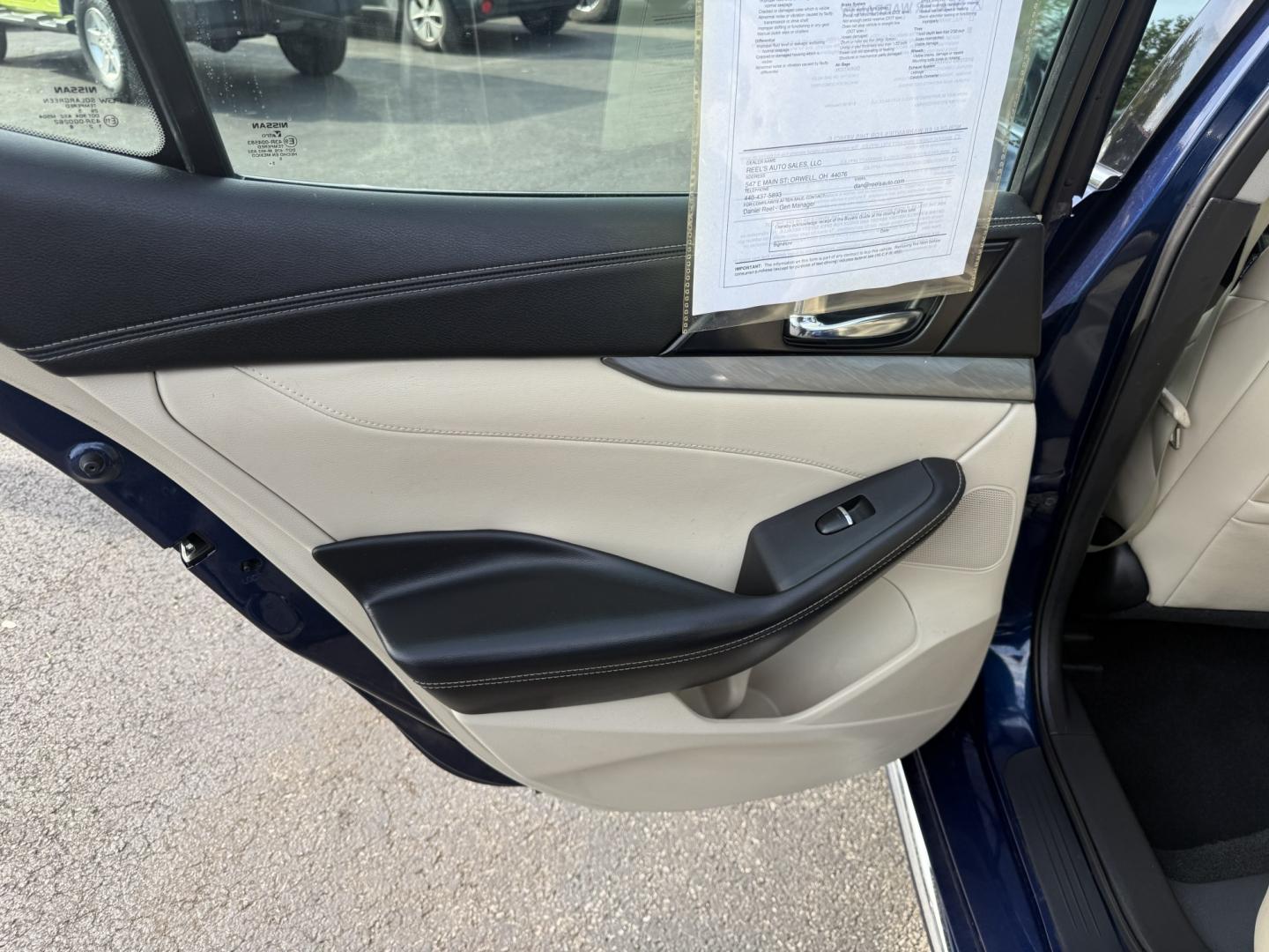 2016 Blue /Tan Nissan Maxima 3.5 SV (1N4AA6AP6GC) with an 3.5L V6 DOHC 24V engine, Automatic transmission, located at 547 E. Main St., Orwell, OH, 44076, (440) 437-5893, 41.535435, -80.847855 - 2016 Nissan Maxima SV – A Sporty Sedan with Strong Power and Everyday Comfort If you want a midsize sedan that still feels energetic, this 2016 Nissan Maxima SV is a compelling choice. The 3.5L V6 produces 300 horsepower and can move from 0-60 in 5.8 seconds, while Sport Mode sharpens the respons- Photo#34