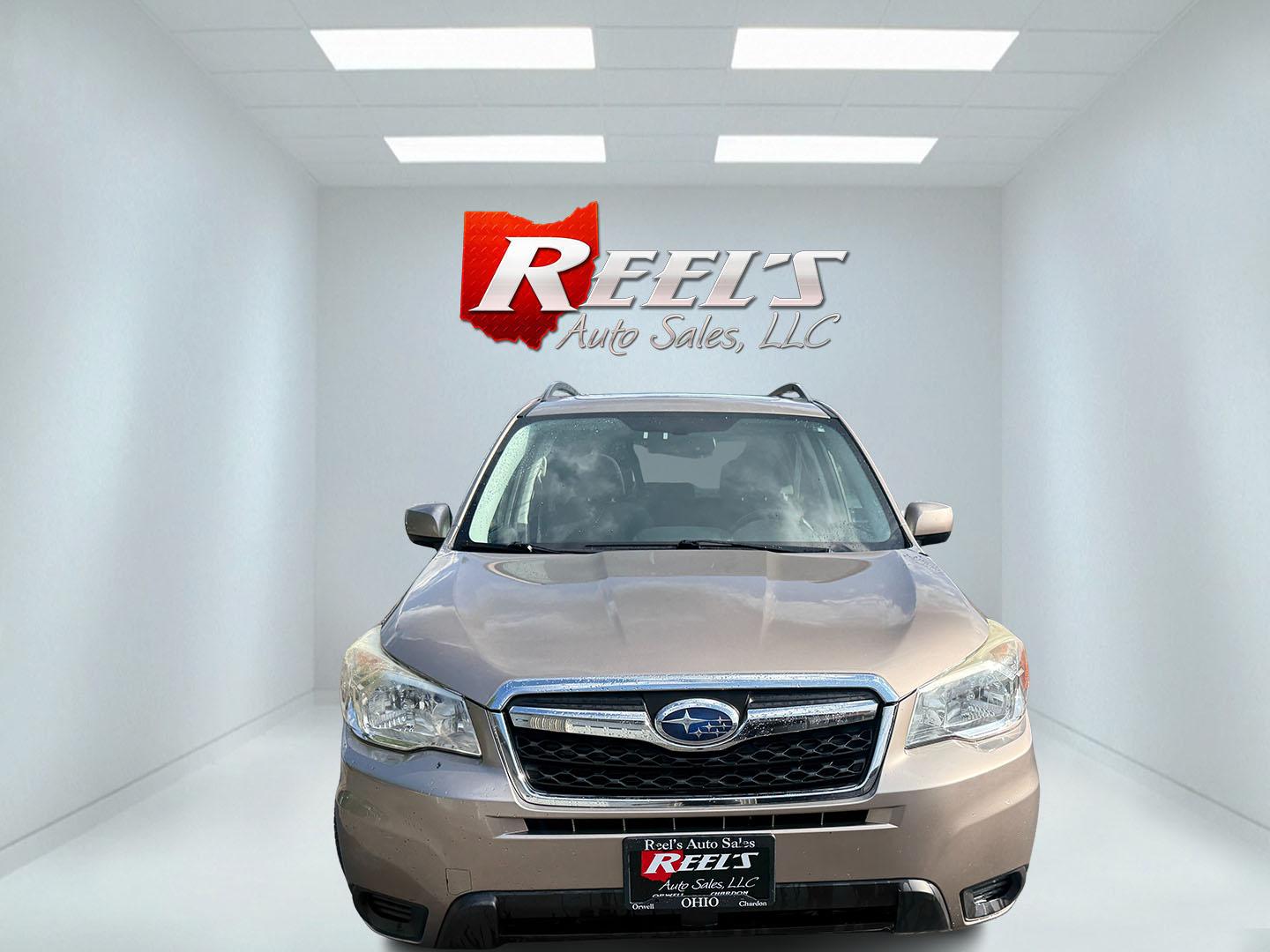 2014 Brown /Black Subaru Forester 2.5i Premium (JF2SJAEC2EH) with an 2.5L H4 SOHC 16V engine, Automatic transmission, located at 547 E. Main St., Orwell, OH, 44076, (440) 437-5893, 41.535435, -80.847855 - 2014 Subaru Forester 2.5i Premium PZEV – Practical AWD Comfort with Everyday Convenience If you want a compact SUV that prioritizes confidence and usability, this 2014 Subaru Forester 2.5i Premium PZEV is a solid choice. The 2.5L engine pairs with Subaru’s full-time Symmetrical All-Wheel Drive- Photo#1