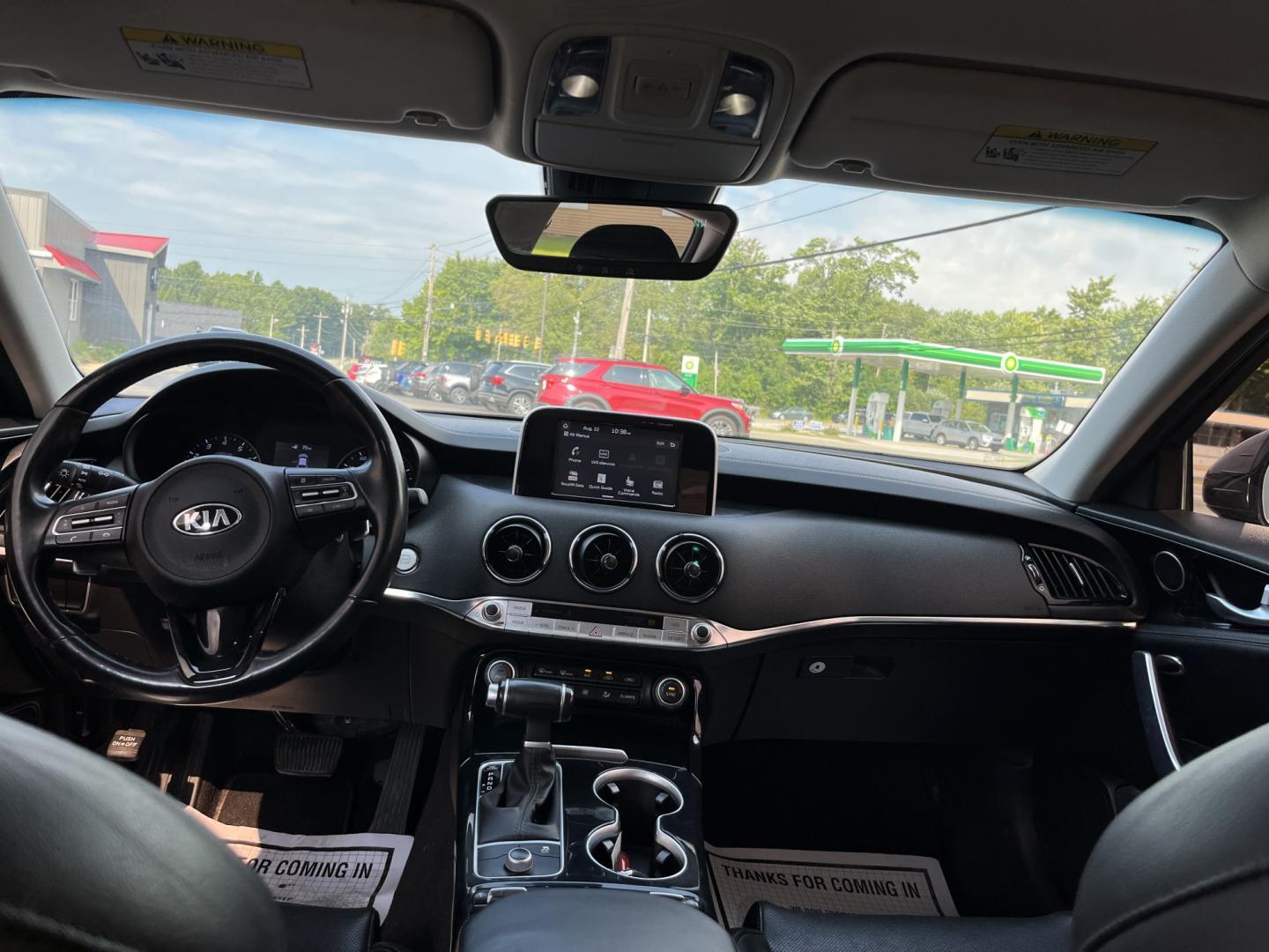 2018 Black /Black Kia Stinger Base RWD (KNAE15LA7J6) with an 2.0L I4 DOHC 16V Turbo engine, Automatic transmission, located at 11115 Chardon Rd. , Chardon, OH, 44024, (440) 214-9705, 41.580246, -81.241943 - 2018 Kia Stinger RWD – A Sporty Fastback with Everyday Usability If you want a sedan that feels more engaging than a typical commuter car, this 2018 Kia Stinger RWD is a strong option. The 2.0L Twin-Scroll Turbo I4 and 8-speed automatic deliver responsive power, while selectable driving modes let- Photo#30
