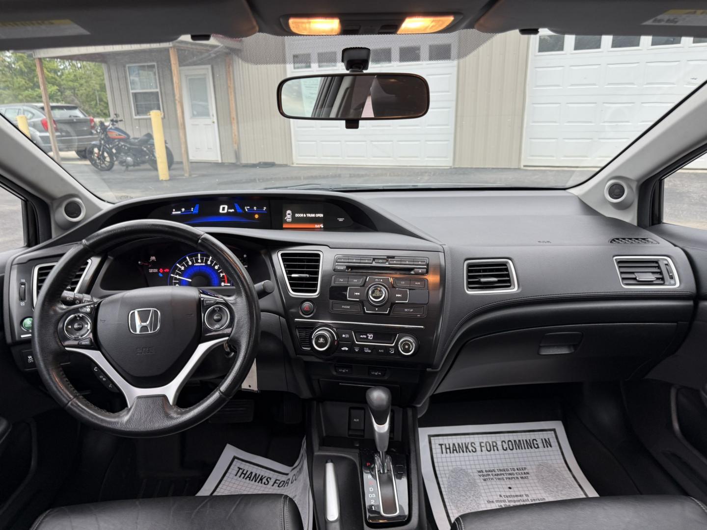 2013 Black /Black Honda Civic EX-L Sedan 5-Speed AT (2HGFB2F98DH) with an 1.8L I4 SOHC 16V engine, Automatic transmission, located at 547 E. Main St., Orwell, OH, 44076, (440) 437-5893, 41.535435, -80.847855 - 2013 Honda Civic EX-L – Efficient, Comfortable, and Easy to Own If you want a compact sedan that prioritizes efficiency and everyday comfort, this 2013 Honda Civic EX-L is a smart option. The reliable 1.8L engine and 5-speed automatic deliver smooth performance and an impressive 39 MPG highway ra- Photo#28