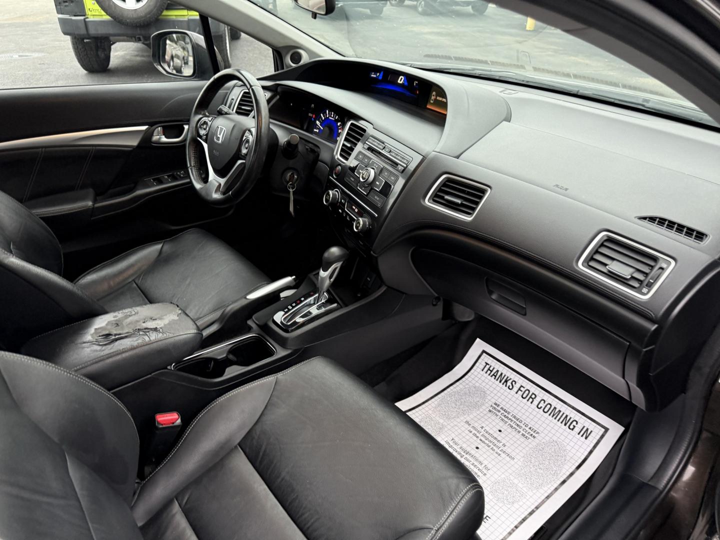 2013 Black /Black Honda Civic EX-L Sedan 5-Speed AT (2HGFB2F98DH) with an 1.8L I4 SOHC 16V engine, Automatic transmission, located at 547 E. Main St., Orwell, OH, 44076, (440) 437-5893, 41.535435, -80.847855 - 2013 Honda Civic EX-L – Efficient, Comfortable, and Easy to Own If you want a compact sedan that prioritizes efficiency and everyday comfort, this 2013 Honda Civic EX-L is a smart option. The reliable 1.8L engine and 5-speed automatic deliver smooth performance and an impressive 39 MPG highway ra- Photo#32