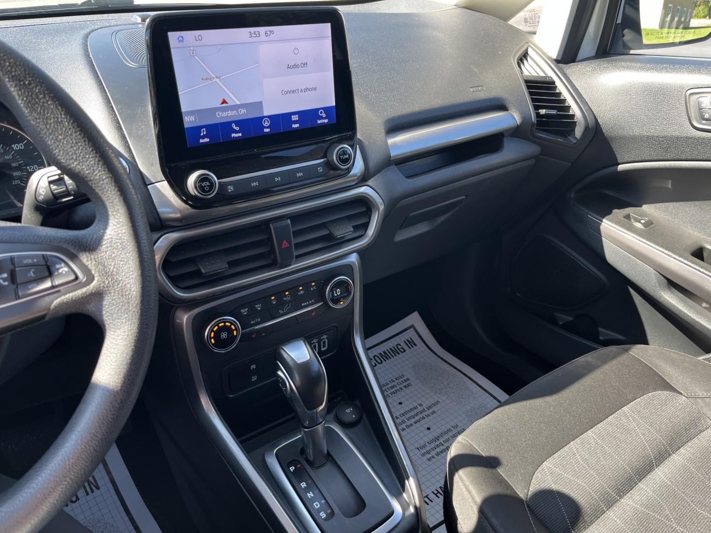 2021 White /Black Ford EcoSport SE AWD (MAJ6S3GL1MC) with an 2.0L I4 DOHC 16V engine, Automatic transmission, located at 11115 Chardon Rd. , Chardon, OH, 44024, (440) 214-9705, 41.580246, -81.241943 - 2021 Ford EcoSport SE 4WD – Compact Size with All-Weather Capability and Everyday Convenience If you want a smaller SUV that is easy to park and still useful in changing conditions, this 2021 Ford EcoSport SE 4WD is a practical choice. The 2.0L Duratec engine and 6-speed automatic deliver smooth- Photo#23