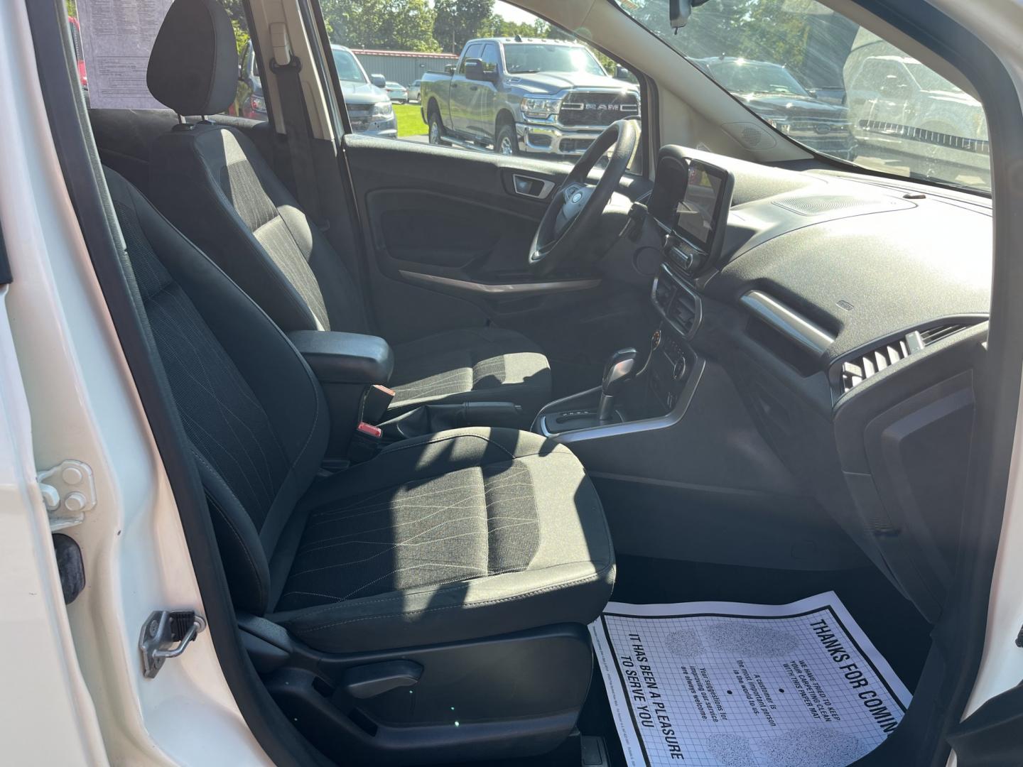 2021 White /Black Ford EcoSport SE AWD (MAJ6S3GL1MC) with an 2.0L I4 DOHC 16V engine, Automatic transmission, located at 11115 Chardon Rd. , Chardon, OH, 44024, (440) 214-9705, 41.580246, -81.241943 - 2021 Ford EcoSport SE 4WD – Compact Size with All-Weather Capability and Everyday Convenience If you want a smaller SUV that is easy to park and still useful in changing conditions, this 2021 Ford EcoSport SE 4WD is a practical choice. The 2.0L Duratec engine and 6-speed automatic deliver smooth- Photo#37