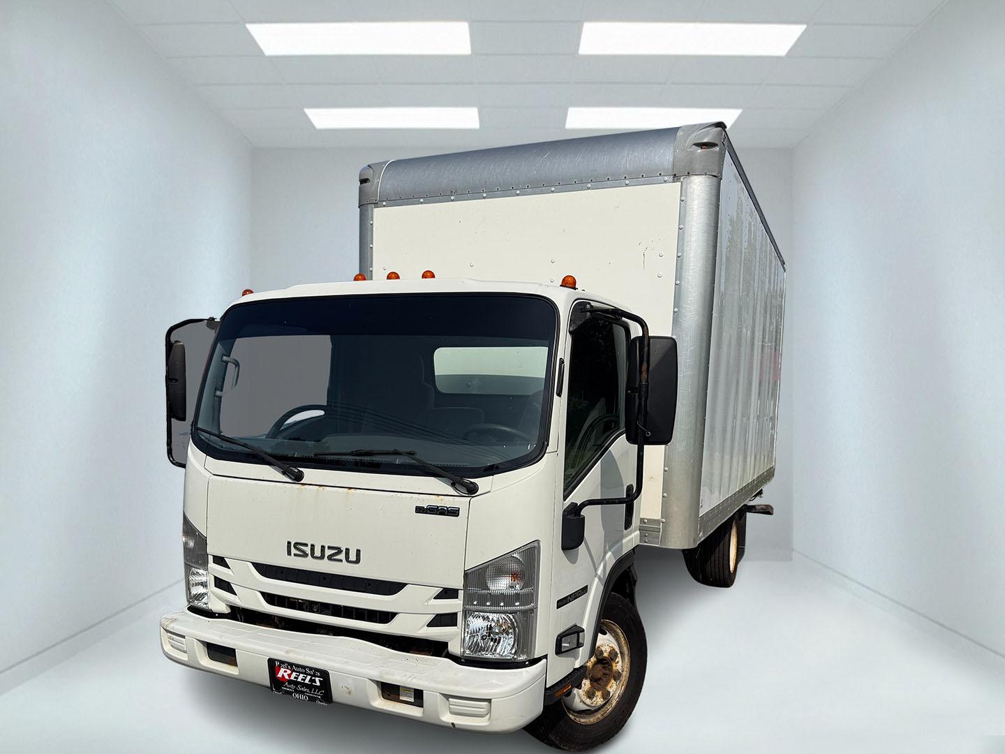 2019 White /Gray Isuzu NPR HD - (54DC4W1B4KS) with an 6.0L V8 OHV 16V engine, Automatic transmission, located at 547 E. Main St., Orwell, OH, 44076, (440) 437-5893, 41.535435, -80.847855 - 2019 Isuzu NPR HD Box Truck – Straightforward Work Truck with One-Owner History If you need a dependable box truck for deliveries or job-site use, this 2019 Isuzu NPR HD is a practical option. The 6.0L Vortec V8 and 6-speed automatic deliver the power and durability expected in a commercial truck- Photo#0