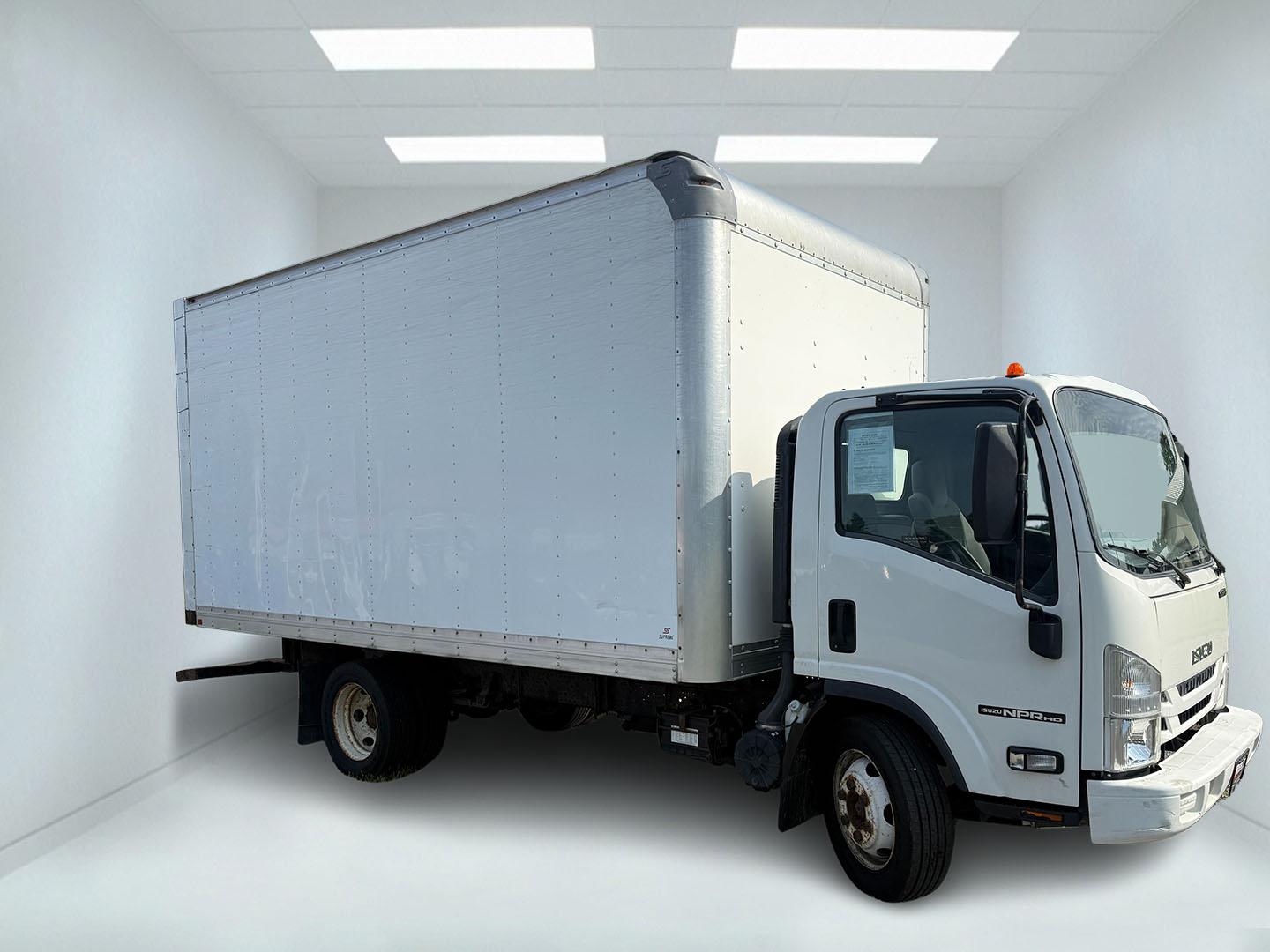 2019 White /Gray Isuzu NPR HD - (54DC4W1B4KS) with an 6.0L V8 OHV 16V engine, Automatic transmission, located at 547 E. Main St., Orwell, OH, 44076, (440) 437-5893, 41.535435, -80.847855 - 2019 Isuzu NPR HD Box Truck – Straightforward Work Truck with One-Owner History If you need a dependable box truck for deliveries or job-site use, this 2019 Isuzu NPR HD is a practical option. The 6.0L Vortec V8 and 6-speed automatic deliver the power and durability expected in a commercial truck- Photo#4