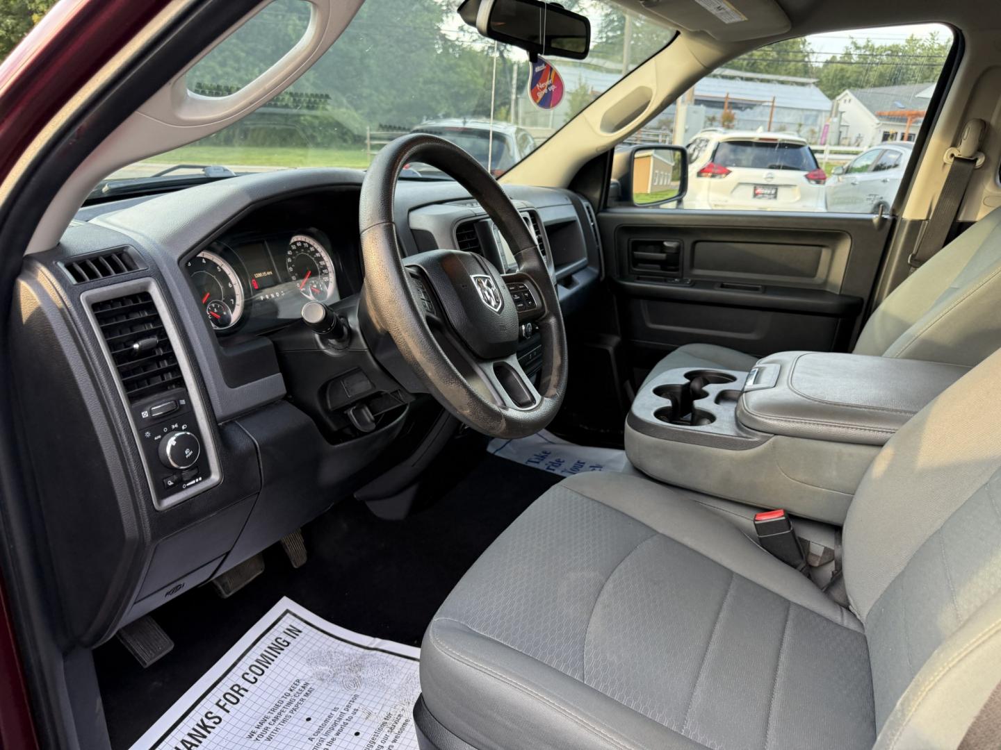 2016 Red /Black RAM 1500 Express Quad Cab 4WD (1C6RR7FT7GS) with an 5.7L V8 OHV 16V engine, Automatic transmission, located at 11115 Chardon Rd. , Chardon, OH, 44024, (440) 214-9705, 41.580246, -81.241943 - 2016 Ram 1500 Express Quad Cab 4WD – HEMI Power with Fresh Brakes and Solid Towing Capability If you need a full-size truck that is straightforward, capable, and ready to work, this 2016 Ram 1500 Express Quad Cab 4WD is a strong option. The 5.7L HEMI V8 and 8-speed automatic deliver dependable po- Photo#13
