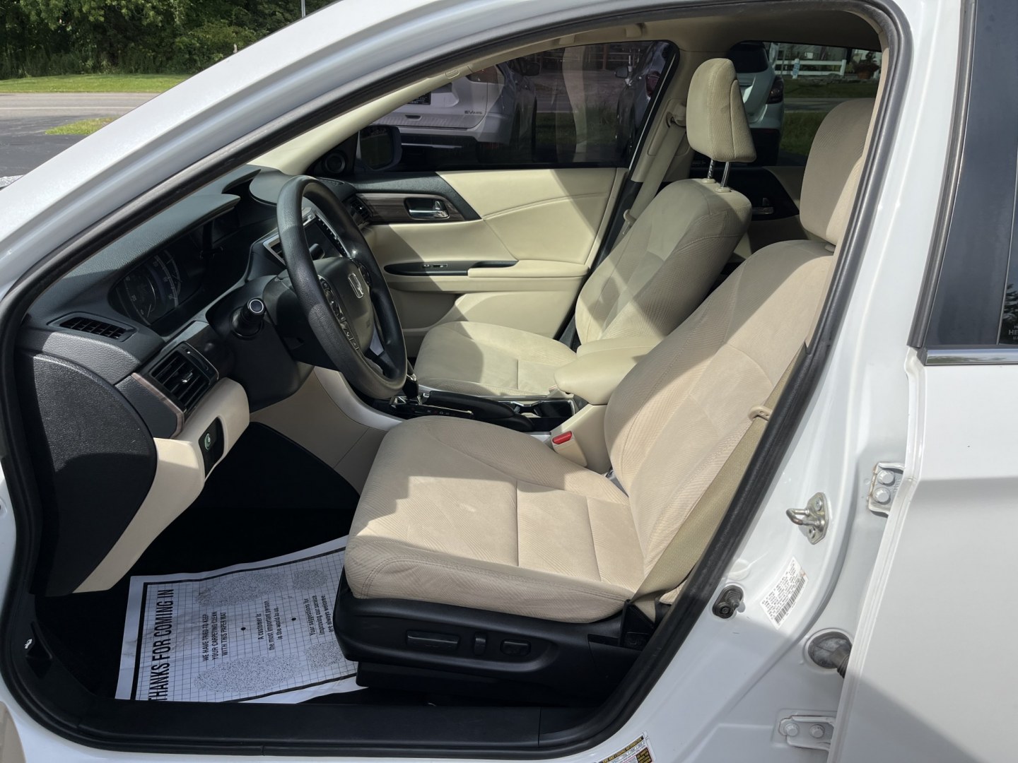 2017 White /Gray Honda Accord EX Sedan CVT (1HGCR2F7XHA) with an 2.4L I4 DOHC 16V engine, Automatic transmission, located at 11115 Chardon Rd. , Chardon, OH, 44024, (440) 214-9705, 41.580246, -81.241943 - 2017 Honda Accord EX – Efficient Midsize Comfort with Everyday Convenience If you want a midsize sedan that is easy to live with and still feels well equipped, this 2017 Honda Accord EX is a strong option. The reliable 2.4L K24 engine delivers smooth everyday power and an impressive 36 MPG highwa- Photo#18