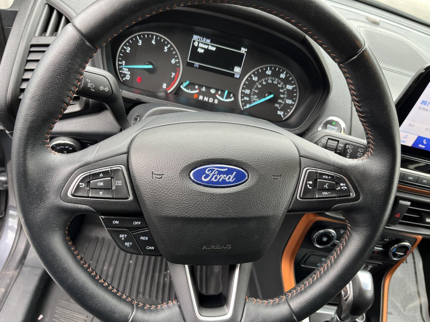 2021 Gray /Black Ford EcoSport SE AWD (MAJ6S3GLXMC) with an 2.0L I4 DOHC 16V engine, Automatc transmission, located at 11115 Chardon Rd. , Chardon, OH, 44024, (440) 214-9705, 41.580246, -81.241943 - 2021 Ford EcoSport SE 4WD – Compact Convenience with All-Weather Capability and One-Owner History If you want a smaller SUV that is easy to park and still useful year-round, this 2021 Ford EcoSport SE 4WD is a practical choice. The 2.0L Duratec engine and 6-speed automatic deliver smooth everyday- Photo#20