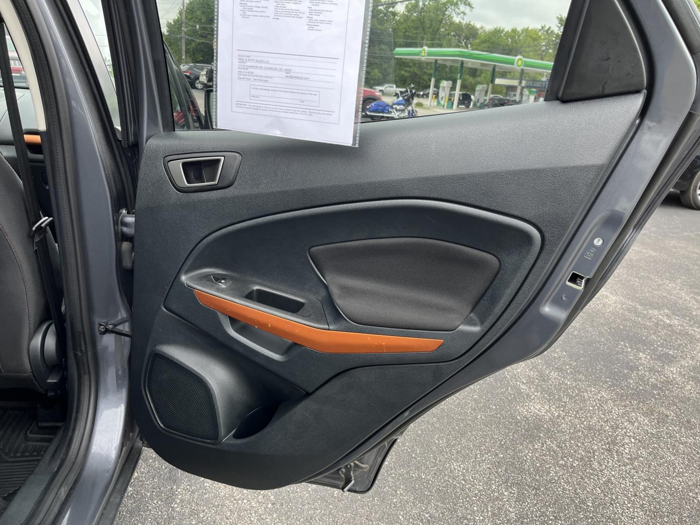 2021 Gray /Black Ford EcoSport SE AWD (MAJ6S3GLXMC) with an 2.0L I4 DOHC 16V engine, Automatc transmission, located at 11115 Chardon Rd. , Chardon, OH, 44024, (440) 214-9705, 41.580246, -81.241943 - 2021 Ford EcoSport SE 4WD – Compact Convenience with All-Weather Capability and One-Owner History If you want a smaller SUV that is easy to park and still useful year-round, this 2021 Ford EcoSport SE 4WD is a practical choice. The 2.0L Duratec engine and 6-speed automatic deliver smooth everyday- Photo#33