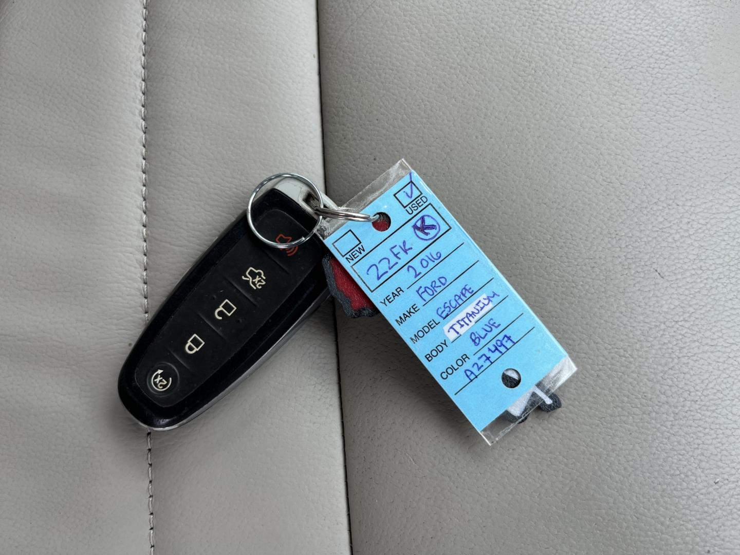 2016 Blue /Gray Ford Escape Titanium 4WD (1FMCU9JX3GU) with an 1.6L I4 DOHC 16V TURBO engine, Automatc transmission, located at 11115 Chardon Rd. , Chardon, OH, 44024, (440) 214-9705, 41.580246, -81.241943 - 2016 Ford Escape Titanium 4WD – Premium Compact SUV with Comfort and Everyday Convenience If you want a compact SUV that feels a step above a base model, this 2016 Ford Escape Titanium 4WD is a strong option. The 1.6L Turbocharged EcoBoost engine and 6-speed automatic deliver responsive power and- Photo#31