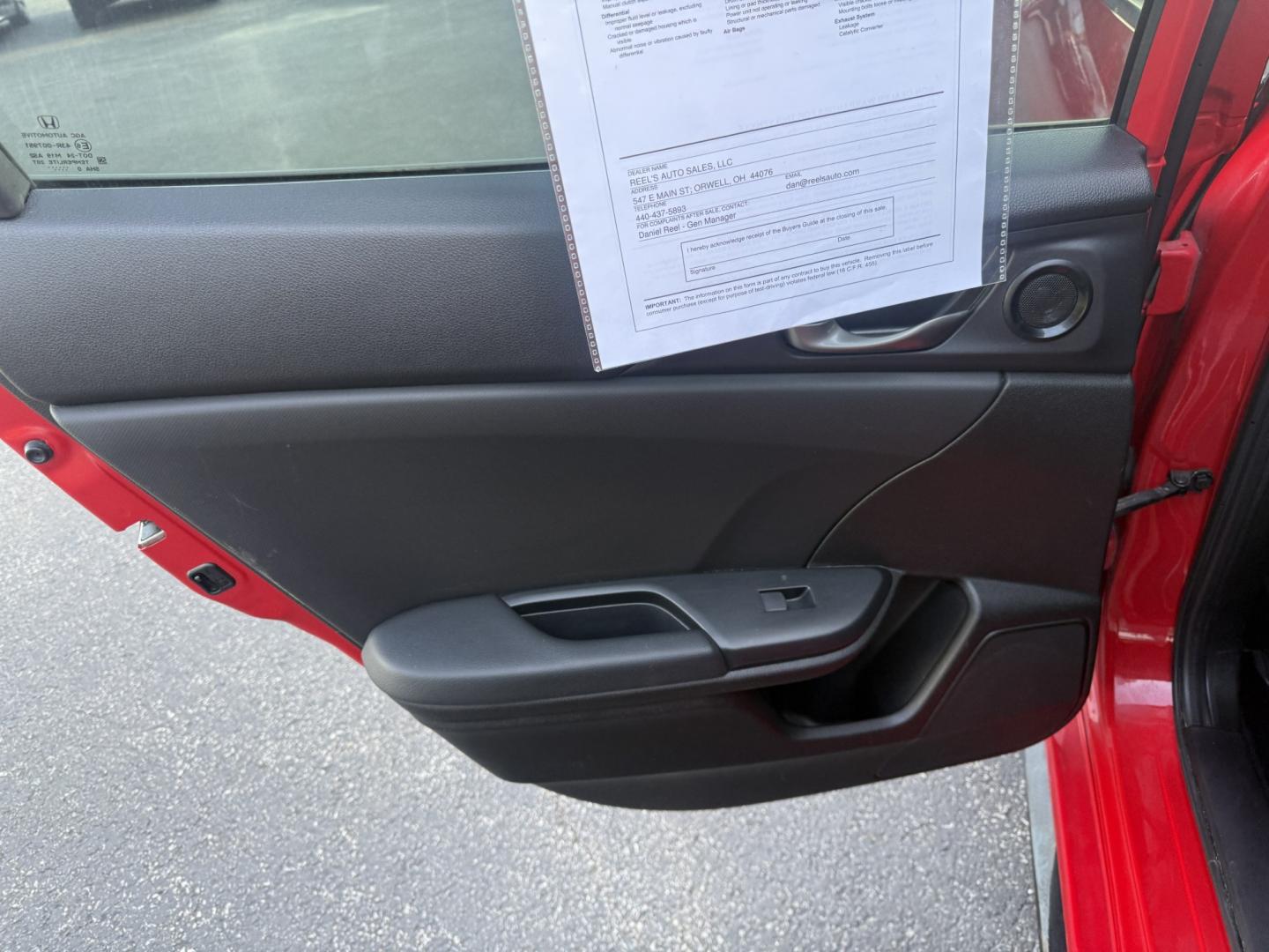 2021 Red /Black Honda Civic Sport Hatchback CVT (SHHFK7H42MU) with an 1.5L I4 16V DOHC TURBO engine, Automatic transmission, located at 547 E. Main St., Orwell, OH, 44076, (440) 437-5893, 41.535435, -80.847855 - 2021 Honda Civic Hatchback Sport – Efficient, Sporty, and Easy to Live With If you want a compact hatchback that feels current, efficient, and enjoyable to drive, this 2021 Honda Civic Hatchback Sport is a strong option. The 1.5L Turbocharged engine delivers responsive power and an impressive 40- Photo#29