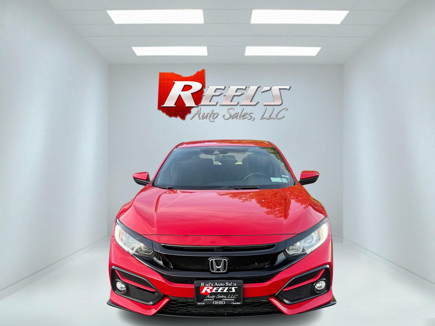 2021 Red /Black Honda Civic Sport Hatchback CVT (SHHFK7H42MU) with an 1.5L I4 16V DOHC TURBO engine, Automatic transmission, located at 547 E. Main St., Orwell, OH, 44076, (440) 437-5893, 41.535435, -80.847855 - 2021 Honda Civic Hatchback Sport – Efficient, Sporty, and Easy to Live With If you want a compact hatchback that feels current, efficient, and enjoyable to drive, this 2021 Honda Civic Hatchback Sport is a strong option. The 1.5L Turbocharged engine delivers responsive power and an impressive 40- Photo#1