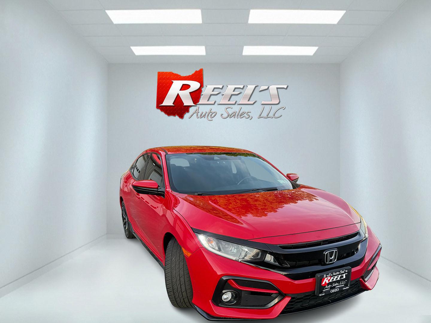 2021 Red /Black Honda Civic Sport Hatchback CVT (SHHFK7H42MU) with an 1.5L I4 16V DOHC TURBO engine, Automatic transmission, located at 547 E. Main St., Orwell, OH, 44076, (440) 437-5893, 41.535435, -80.847855 - 2021 Honda Civic Hatchback Sport – Efficient, Sporty, and Easy to Live With If you want a compact hatchback that feels current, efficient, and enjoyable to drive, this 2021 Honda Civic Hatchback Sport is a strong option. The 1.5L Turbocharged engine delivers responsive power and an impressive 40- Photo#2