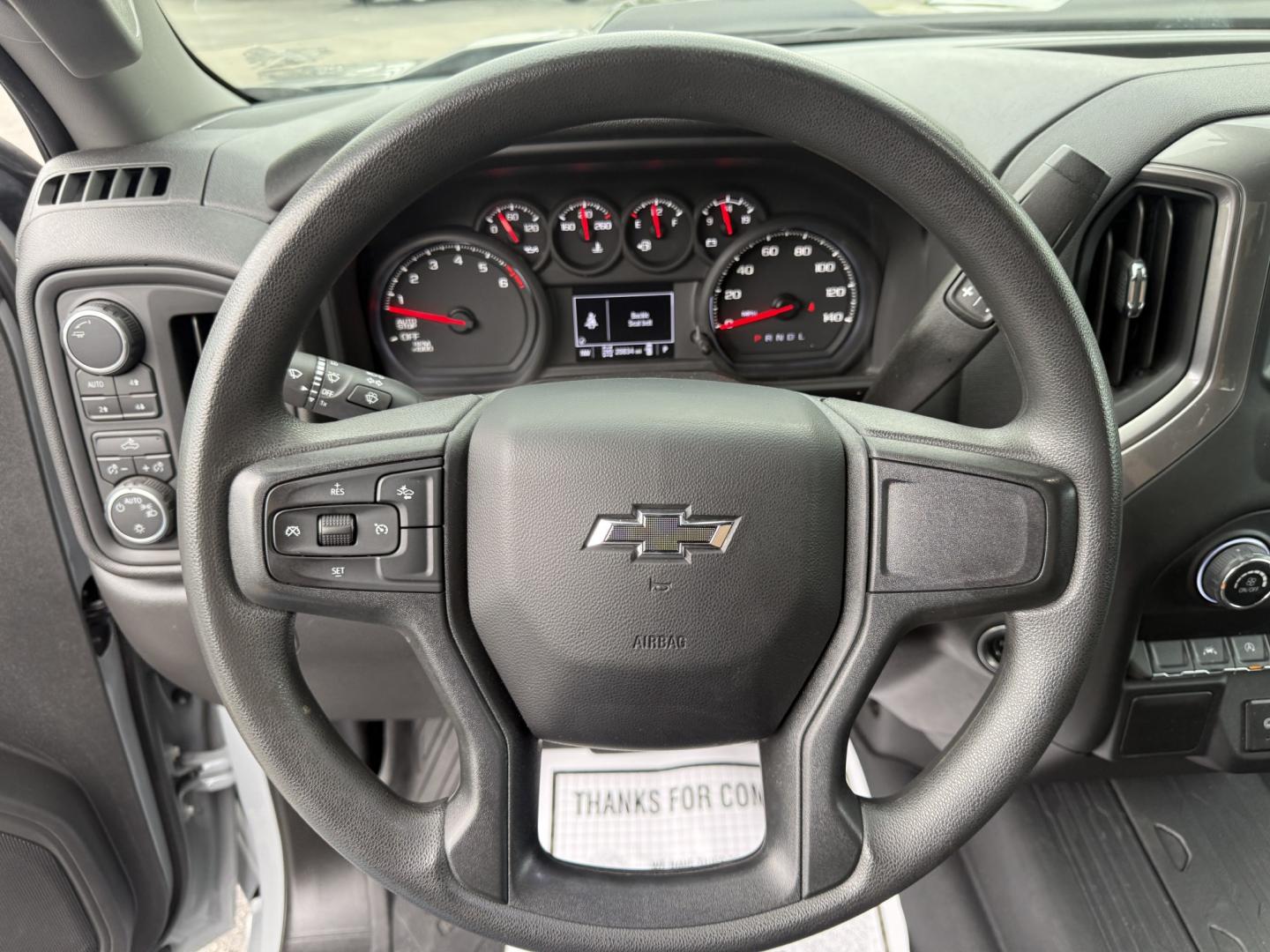2025 Gray /Black Chevrolet Silverado 1500 Trail Boss Custom Crew Cab 4WD (3GCUKCED3SG) with an 5.3L V8 OHV 16V engine, Automatc transmission, located at 11115 Chardon Rd. , Chardon, OH, 44024, (440) 214-9705, 41.580246, -81.241943 - 2025 Chevrolet Silverado 1500 Custom Trail Boss Crew Cab 4WD – Lifted Stance, V8 Muscle, and Ready-for-Work Presence This is not a plain work truck. The 2025 Chevrolet Silverado 1500 Custom Trail Boss Crew Cab 4WD has the look and the hardware to stand out the moment it rolls in. Finished in Slat- Photo#13