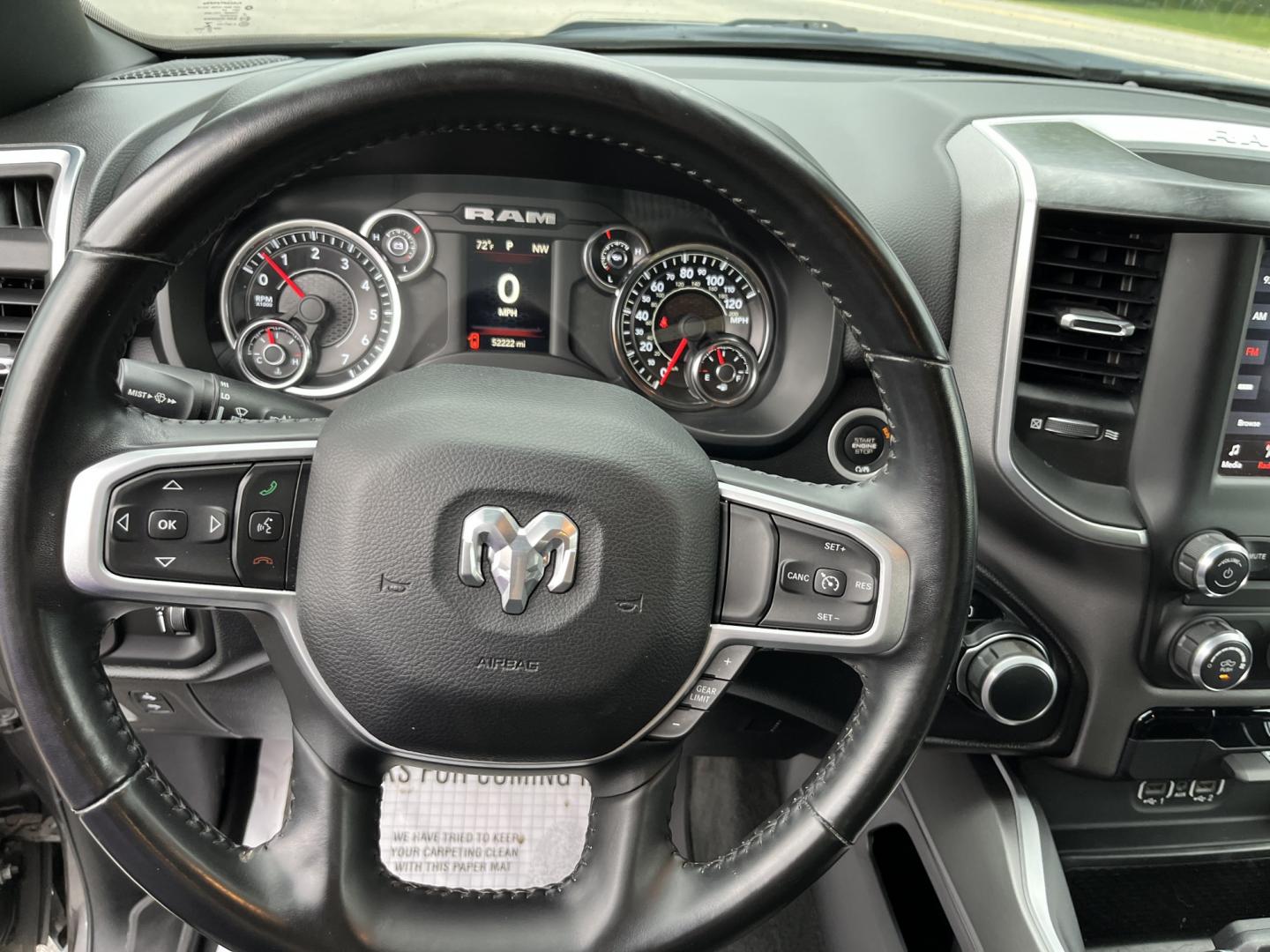 2021 Gray /Black RAM 1500 Big Horn Quad Cab 4WD (1C6SRFBT1MN) with an 5.7L V8 OHV 16V engine, Automatc transmission, located at 11115 Chardon Rd. , Chardon, OH, 44024, (440) 214-9705, 41.580246, -81.241943 - 2021 Ram 1500 Big Horn Quad Cab 4WD – HEMI Strength with Real Towing Capability This is a truck built to earn its keep. The 2021 Ram 1500 Big Horn Quad Cab 4WD pairs the proven 5.7L HEMI V8 with an 8-speed automatic, 3.21 gearing, and on-demand 4WD to deliver a strong 8,310 lb towing capacity. It- Photo#18