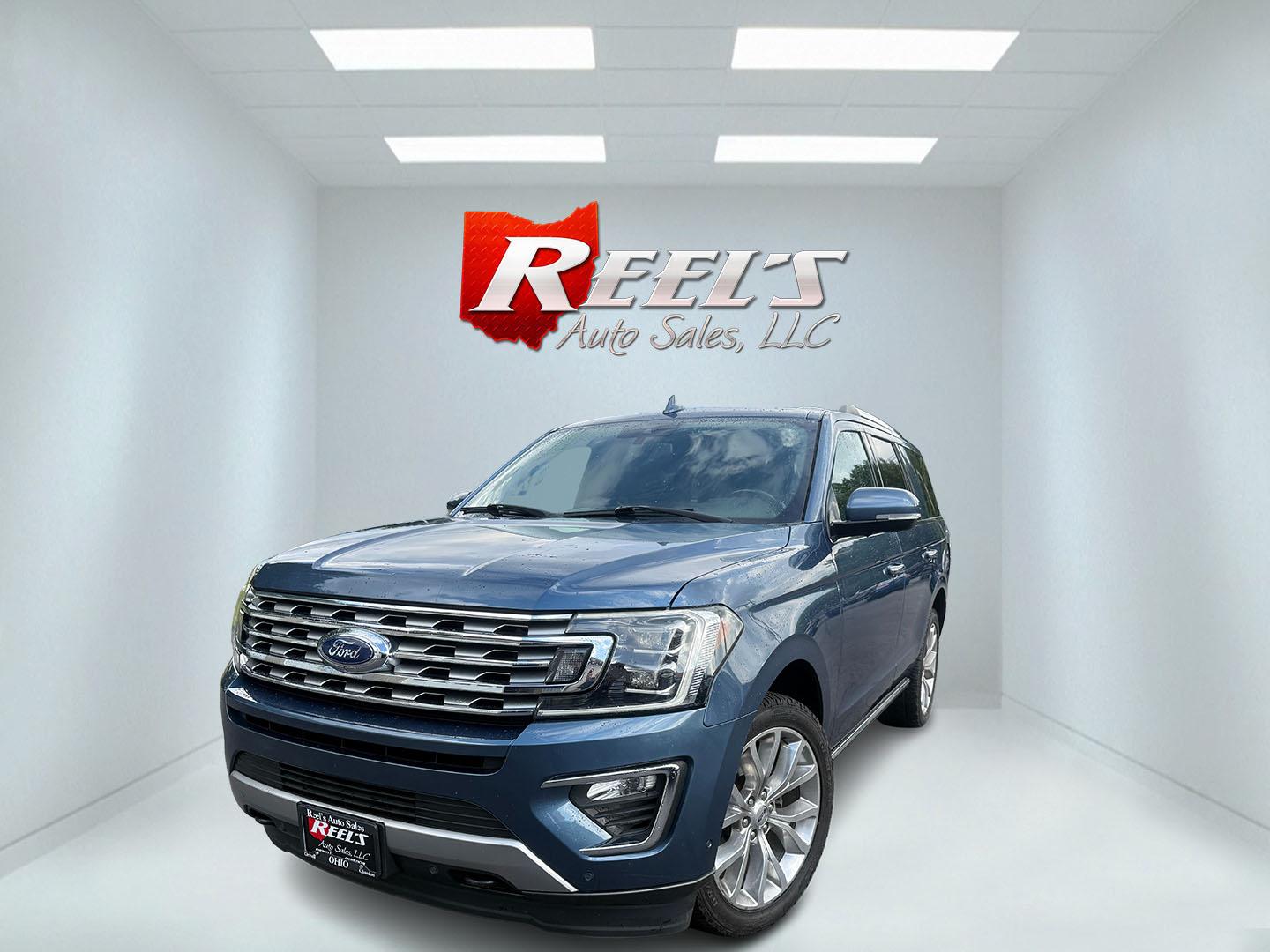 2018 Blue /Black Ford Expedition Limited 4WD (1FMJU2AT5JE) with an 3.5L V6 DOHC 24V Twin Turbo engine, Automatic transmission, located at 547 E. Main St., Orwell, OH, 44076, (440) 437-5893, 41.535435, -80.847855 - 2018 Ford Expedition Limited 4WD – Full-Size Family Luxury with Twin-Turbo Power This 2018 Ford Expedition Limited 4WD is built for families who want space, comfort, and a more upscale presence. Finished in Blue Metallic and riding on 22" wheels, with full LED exterior lighting, it has the look o- Photo#0