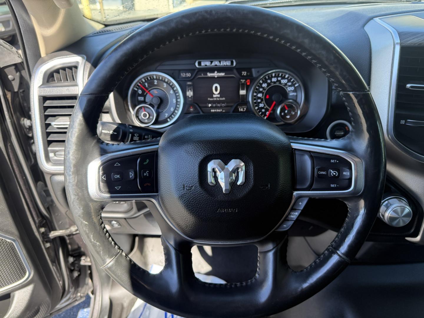 2019 Gray /Black RAM 1500 Laramie Crew Cab SWB 4WD (1C6SRFJT8KN) with an 5.7L V8 OHV 16V engine, Automatic transmission, located at 547 E. Main St., Orwell, OH, 44076, (440) 437-5893, 41.535435, -80.847855 - 2019 Ram 1500 Laramie Crew Cab 4WD – HEMI Power with Laramie Comfort and Presence The Laramie trim is where the Ram 1500 starts to feel more upscale, and this 2019 Crew Cab 4WD shows why. Finished in Granite Crystal Metallic with 20" polished aluminum wheels and full LED exterior lighting, it has- Photo#18