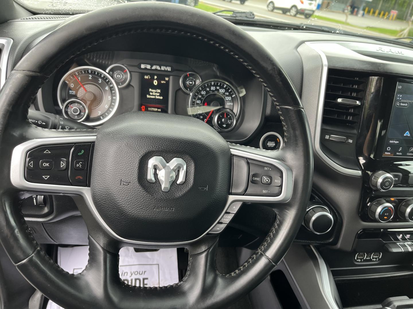 2022 Gray /Black RAM 1500 Big Horn Quad Cab 4WD (1C6SRFBT3NN) with an 5.7L V8 OHV 16V engine, Automatc transmission, located at 547 E. Main St., Orwell, OH, 44076, (440) 437-5893, 41.535435, -80.847855 - 2022 Ram 1500 Big Horn Quad Cab 4WD – HEMI Strength with Sport Style and Serious Towing Capability This 2022 Ram 1500 Big Horn Quad Cab 4WD is a strong, well-equipped pickup for drivers who want V8 power and a sharper look. The Sport Appearance Package, 20" chrome wheels, and Granite Crystal Meta- Photo#18