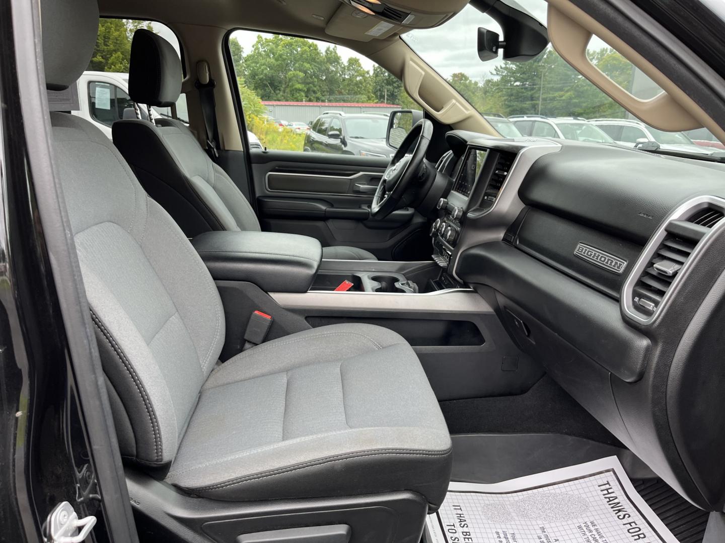 2019 Black /Black RAM 1500 Big Horn Crew Cab SWB 4WD (1C6SRFFT1KN) with an 5.7L V8 OHV 16V engine, Automatic transmission, located at 11115 Chardon Rd. , Chardon, OH, 44024, (440) 214-9705, 41.580246, -81.241943 - 2019 Ram 1500 Big Horn Crew Cab 4WD – Blacked-Out HEMI Style with eTorque Efficiency This 2019 Ram 1500 Big Horn Crew Cab 4WD has a sharper, more upscale look than a plain Big Horn. Finished in Diamond Black Crystal Pearl with 20" black aluminum wheels, full LED exterior lighting, and the Night E- Photo#35