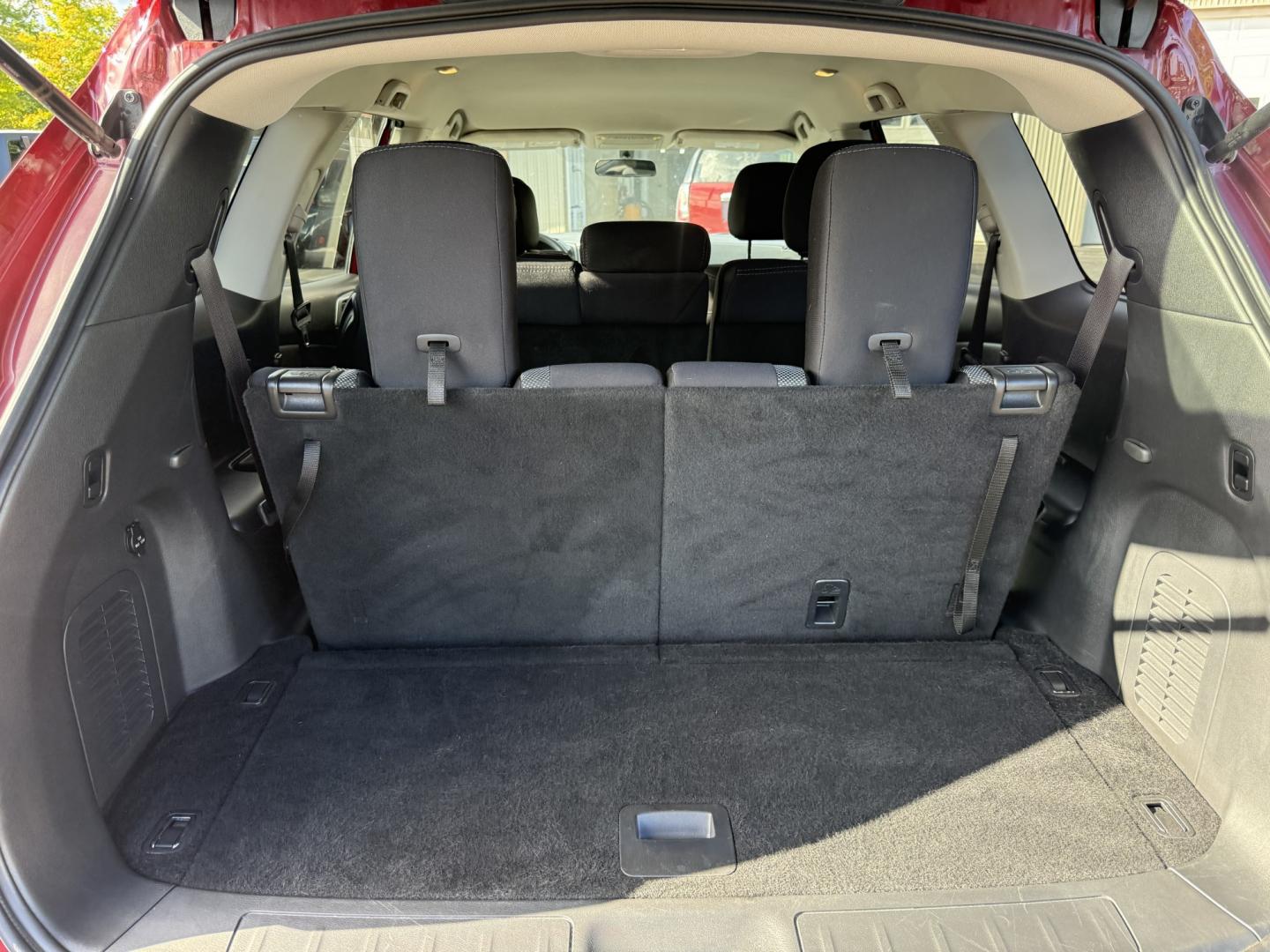 2018 Red /Black Nissan Pathfinder S 4WD (5N1DR2MM8JC) with an 3.5L V6 DOHC 24V engine, Automatic transmission, located at 547 E. Main St., Orwell, OH, 44076, (440) 437-5893, 41.535435, -80.847855 - 2018 Nissan Pathfinder S 4WD – Room for Seven with Fresh Brakes and One-Owner History If you need a three-row SUV that can take the whole family, this 2018 Nissan Pathfinder S 4WD is a practical choice. With room for seven, it is built for school runs, weekend trips, and everyday family life. The- Photo#21