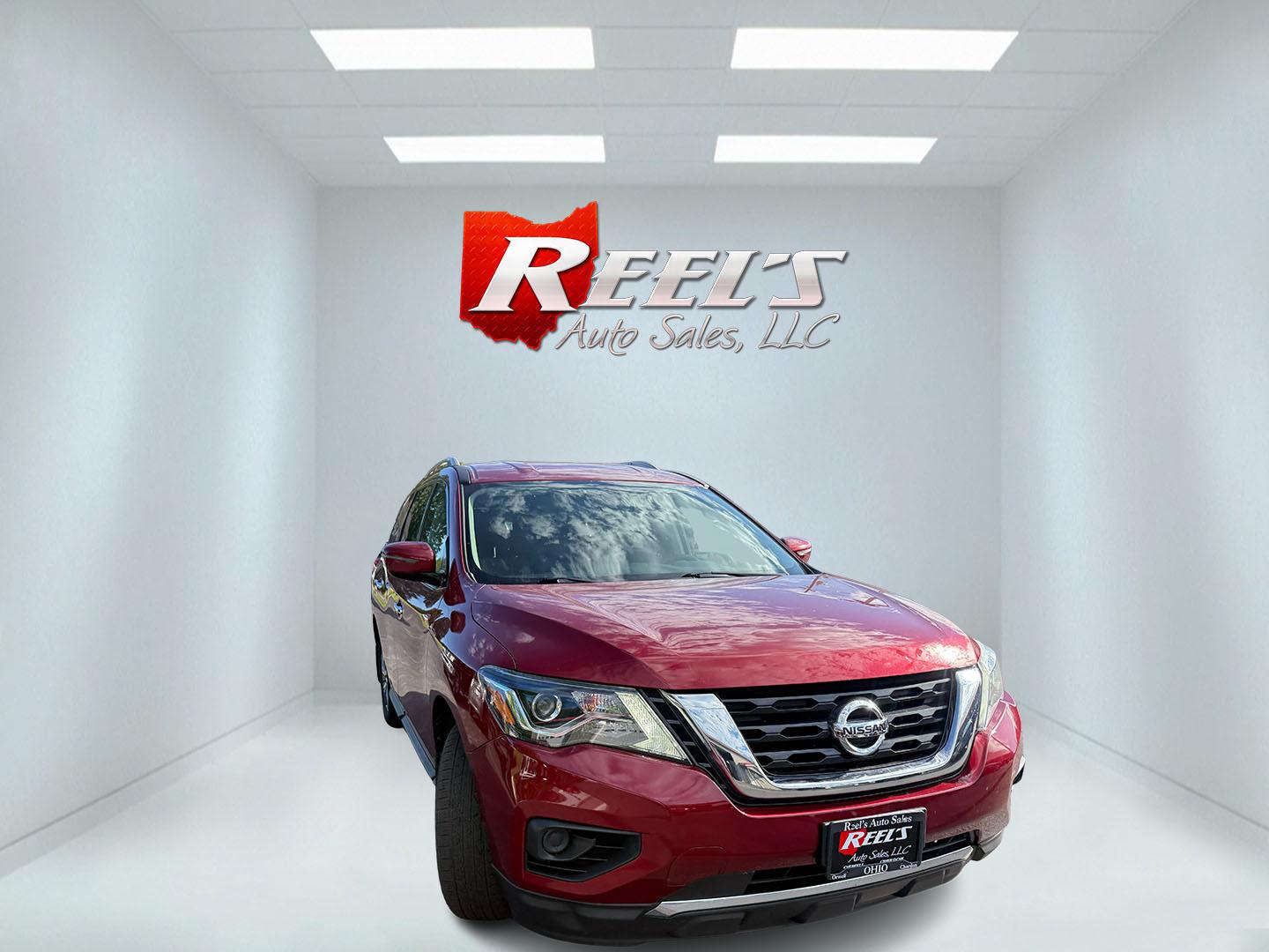 2018 Red /Black Nissan Pathfinder S 4WD (5N1DR2MM8JC) with an 3.5L V6 DOHC 24V engine, Automatic transmission, located at 547 E. Main St., Orwell, OH, 44076, (440) 437-5893, 41.535435, -80.847855 - 2018 Nissan Pathfinder S 4WD – Room for Seven with Fresh Brakes and One-Owner History If you need a three-row SUV that can take the whole family, this 2018 Nissan Pathfinder S 4WD is a practical choice. With room for seven, it is built for school runs, weekend trips, and everyday family life. The- Photo#2