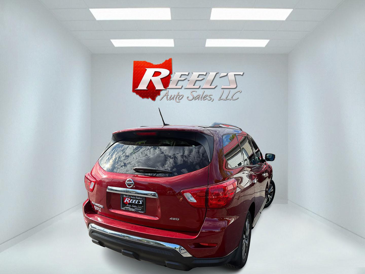 2018 Red /Black Nissan Pathfinder S 4WD (5N1DR2MM8JC) with an 3.5L V6 DOHC 24V engine, Automatic transmission, located at 547 E. Main St., Orwell, OH, 44076, (440) 437-5893, 41.535435, -80.847855 - 2018 Nissan Pathfinder S 4WD – Room for Seven with Fresh Brakes and One-Owner History If you need a three-row SUV that can take the whole family, this 2018 Nissan Pathfinder S 4WD is a practical choice. With room for seven, it is built for school runs, weekend trips, and everyday family life. The- Photo#24