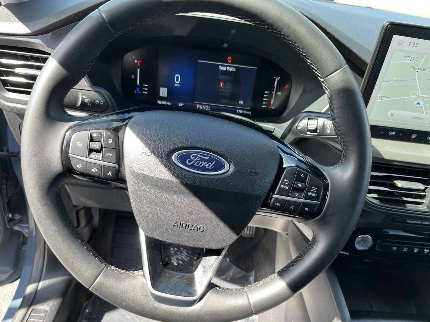 2023 Blue /Black Ford Escape Plug-in Hybrid SE (1FMCU0E19PU) with an 2.5L I4 DOHC 16V HYBRID engine, Automatic transmission, located at 11115 Chardon Rd. , Chardon, OH, 44024, (440) 214-9705, 41.580246, -81.241943 - 2023 Ford Escape Plug-In Hybrid – Efficient Family Crossover with Modern Tech and One-Owner History If you want a compact SUV that saves fuel without giving up everyday comfort, this 2023 Ford Escape Plug-In Hybrid is a strong option. The 2.5L hybrid system delivers a standout 40 MPG combined rat- Photo#19