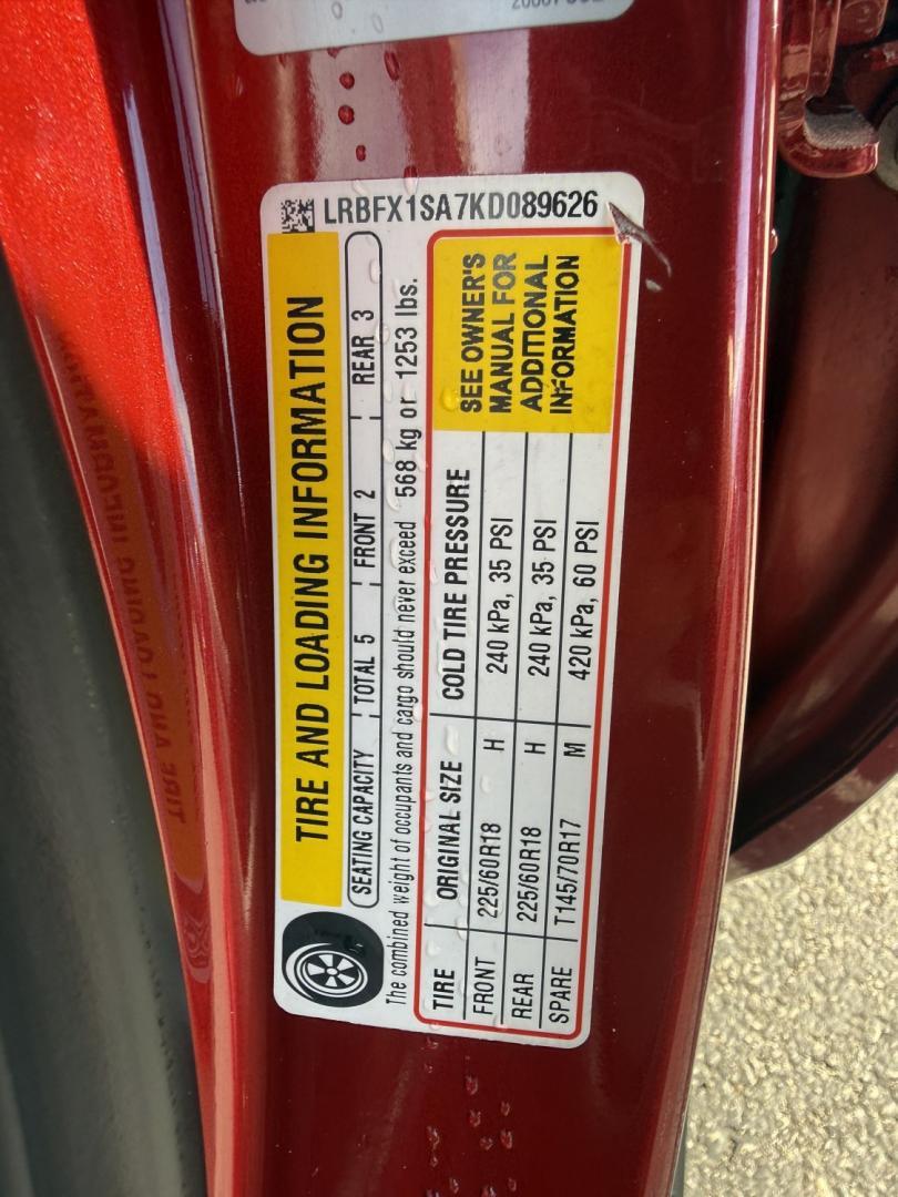 2019 Red /Beige Buick Envision Preferred AWD (LRBFX1SA7KD) with an 2.5L I4 DOHC 24V engine, Automatic transmission, located at 547 E. Main St., Orwell, OH, 44076, (440) 437-5893, 41.535435, -80.847855 - 2019 Buick Envision Preferred AWD – Refined Compact SUV Comfort with Everyday Convenience The Envision is Buick’s more upscale compact SUV, and this 2019 Preferred AWD is a practical way into that quieter, more polished feel. Finished in Agate Red Metallic, with LED daytime running lights and d- Photo#36