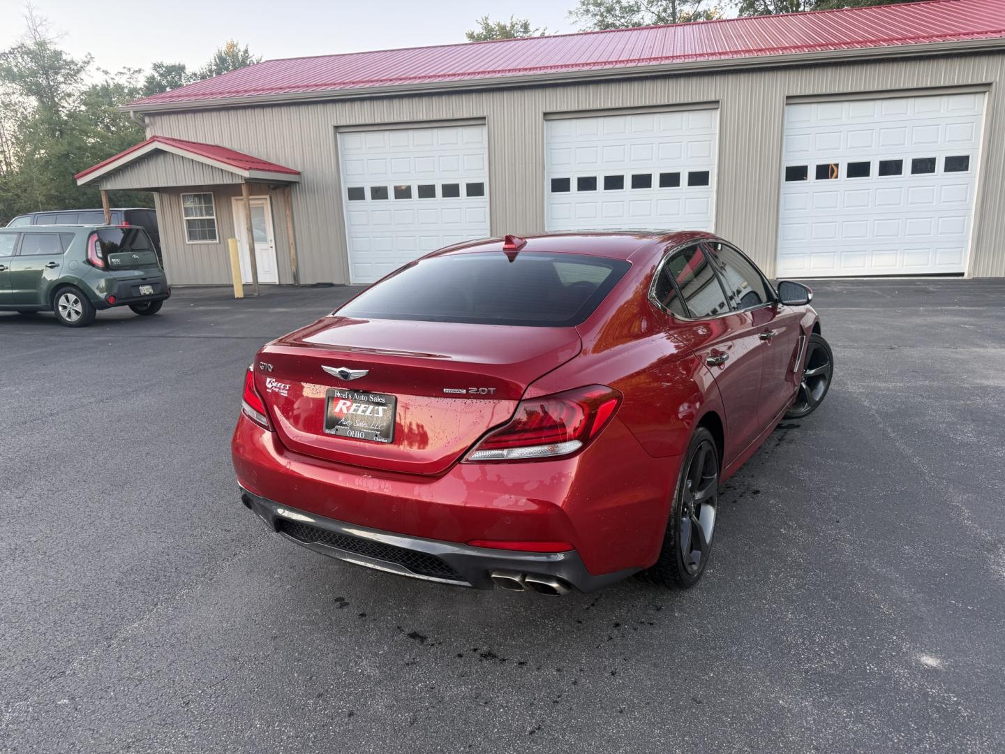 2019 Red /Black Genesis G70 Advance AWD (KMTG44LA2KU) with an 2.0L I4 DOHC 16V Turbo engine, Automatic transmission, located at 547 E. Main St., Orwell, OH, 44076, (440) 437-5893, 41.535435, -80.847855 - 2019 Genesis G70 Advance AWD – The Sedan That Makes the Drive Feel Like the Point Some cars get you there. This one makes you look forward to the trip. The 2019 Genesis G70 Advance AWD was built to go after the German sport sedans, and it has the presence to match. Finished in Havana Red on 19" g- Photo#33