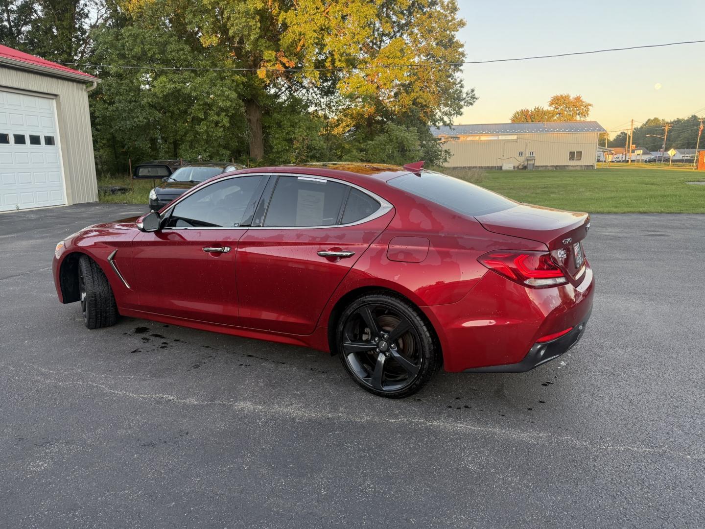 2019 Red /Black Genesis G70 Advance AWD (KMTG44LA2KU) with an 2.0L I4 DOHC 16V Turbo engine, Automatic transmission, located at 547 E. Main St., Orwell, OH, 44076, (440) 437-5893, 41.535435, -80.847855 - 2019 Genesis G70 Advance AWD – The Sedan That Makes the Drive Feel Like the Point Some cars get you there. This one makes you look forward to the trip. The 2019 Genesis G70 Advance AWD was built to go after the German sport sedans, and it has the presence to match. Finished in Havana Red on 19" g- Photo#36