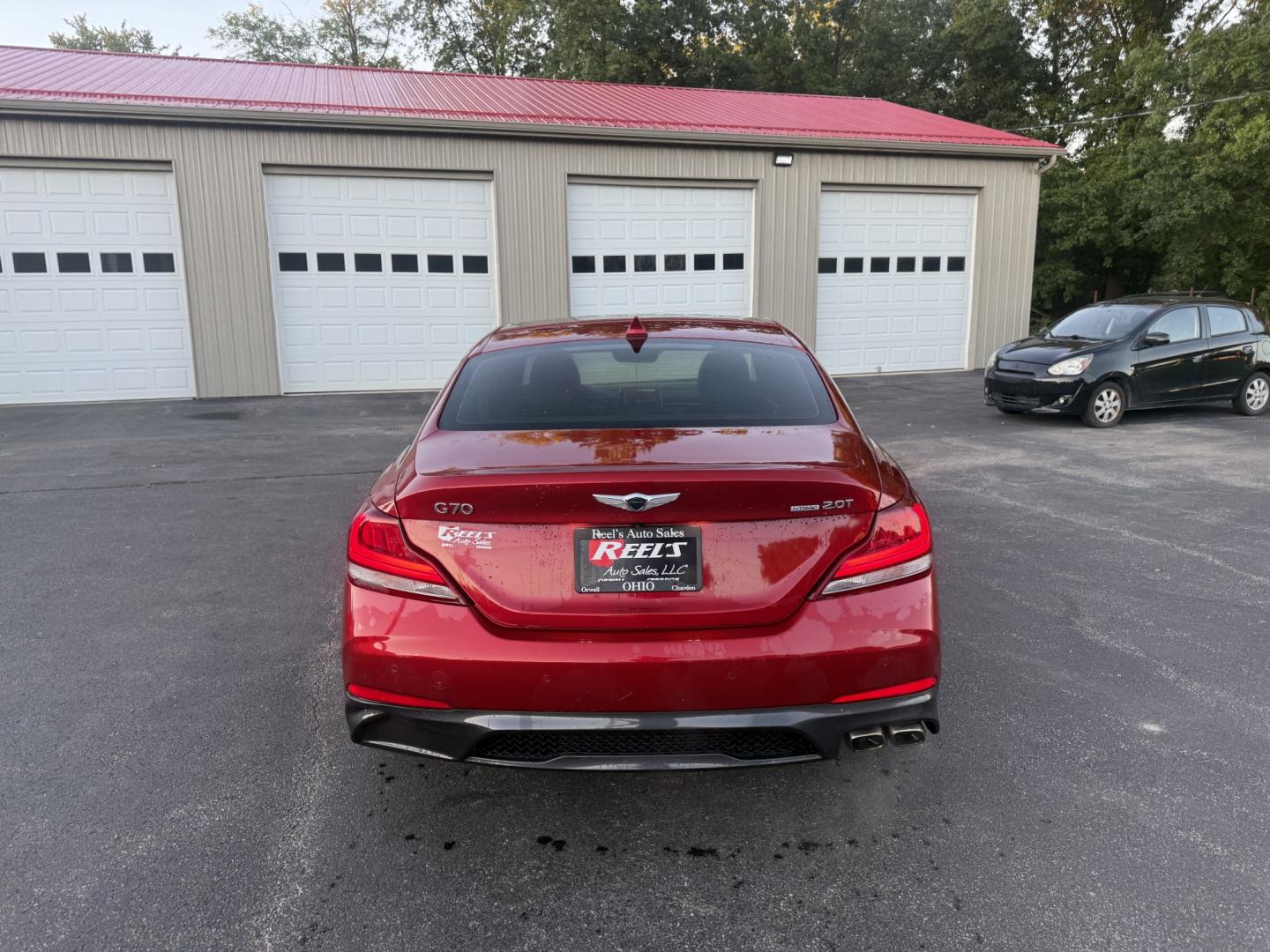 2019 Red /Black Genesis G70 Advance AWD (KMTG44LA2KU) with an 2.0L I4 DOHC 16V Turbo engine, Automatic transmission, located at 547 E. Main St., Orwell, OH, 44076, (440) 437-5893, 41.535435, -80.847855 - 2019 Genesis G70 Advance AWD – The Sedan That Makes the Drive Feel Like the Point Some cars get you there. This one makes you look forward to the trip. The 2019 Genesis G70 Advance AWD was built to go after the German sport sedans, and it has the presence to match. Finished in Havana Red on 19" g- Photo#34