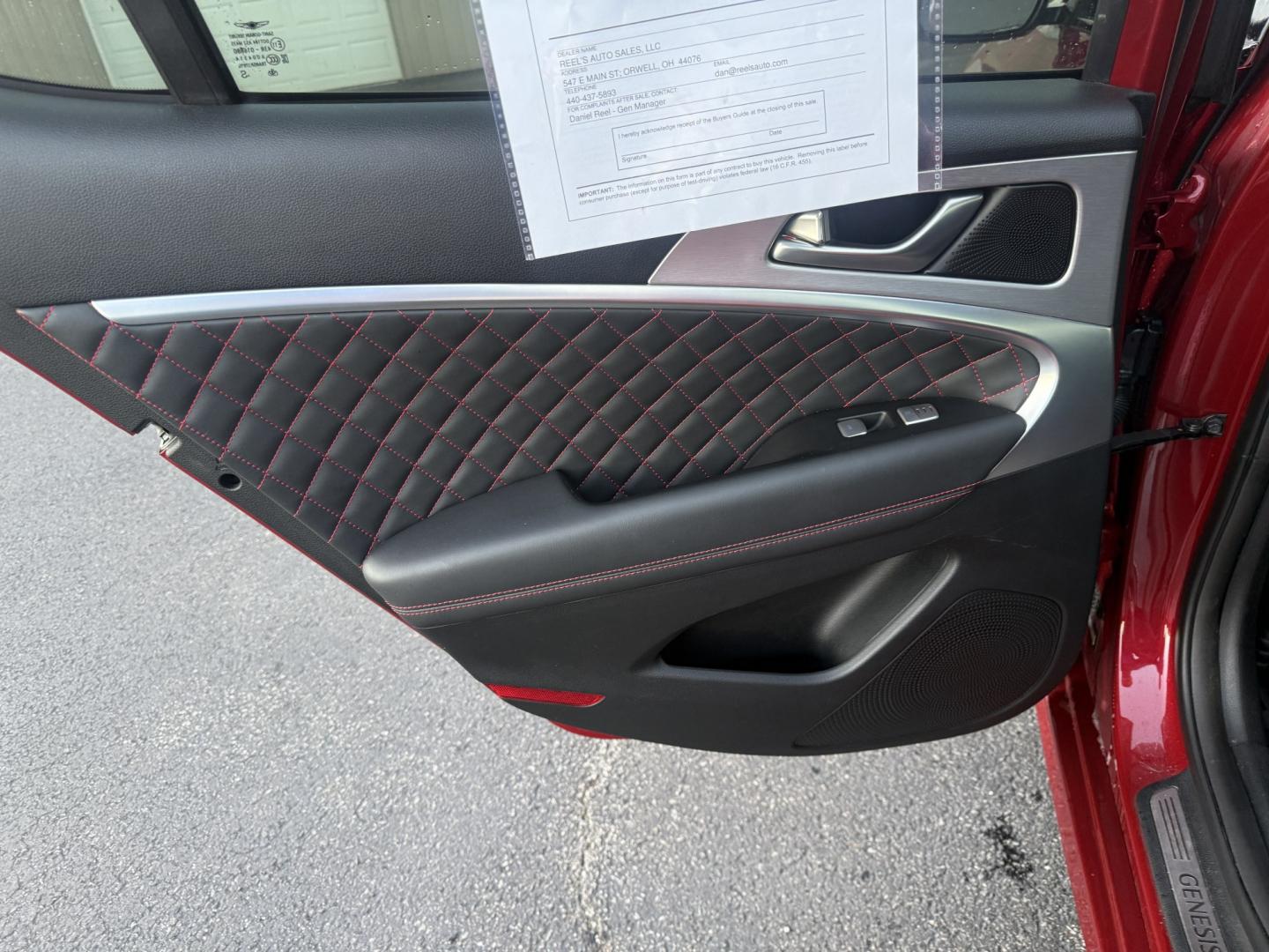 2019 Red /Black Genesis G70 Advance AWD (KMTG44LA2KU) with an 2.0L I4 DOHC 16V Turbo engine, Automatic transmission, located at 547 E. Main St., Orwell, OH, 44076, (440) 437-5893, 41.535435, -80.847855 - 2019 Genesis G70 Advance AWD – The Sedan That Makes the Drive Feel Like the Point Some cars get you there. This one makes you look forward to the trip. The 2019 Genesis G70 Advance AWD was built to go after the German sport sedans, and it has the presence to match. Finished in Havana Red on 19" g- Photo#43